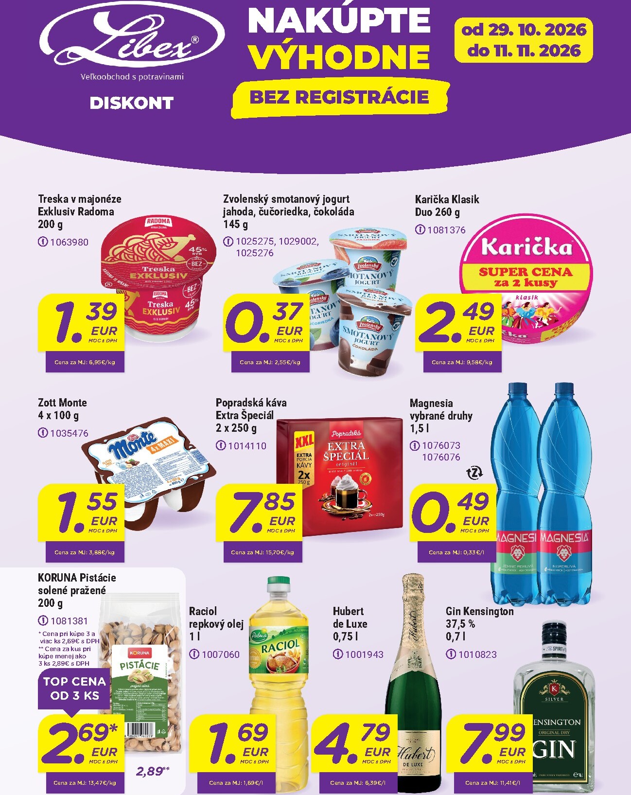 Aktuálny Libex Diskont leták od štvrtka, 29.10.2026 do stredy, 11.11.2026
