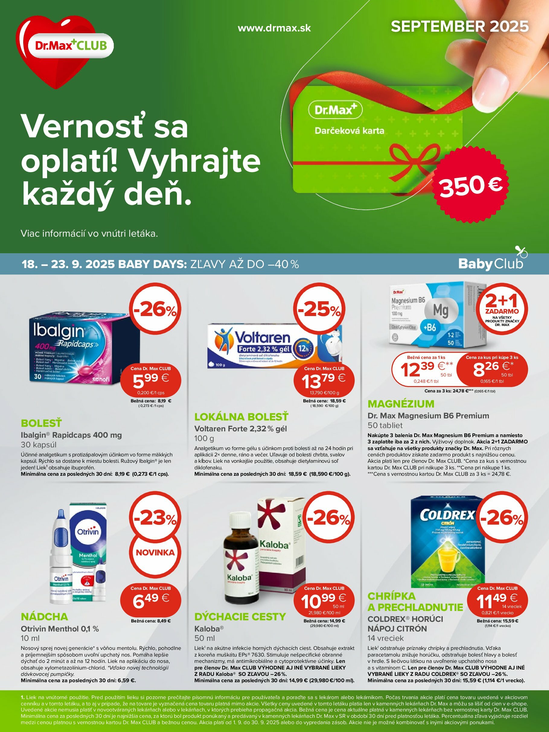 Leták Dr. Max platný od 01.09. do 30.09.