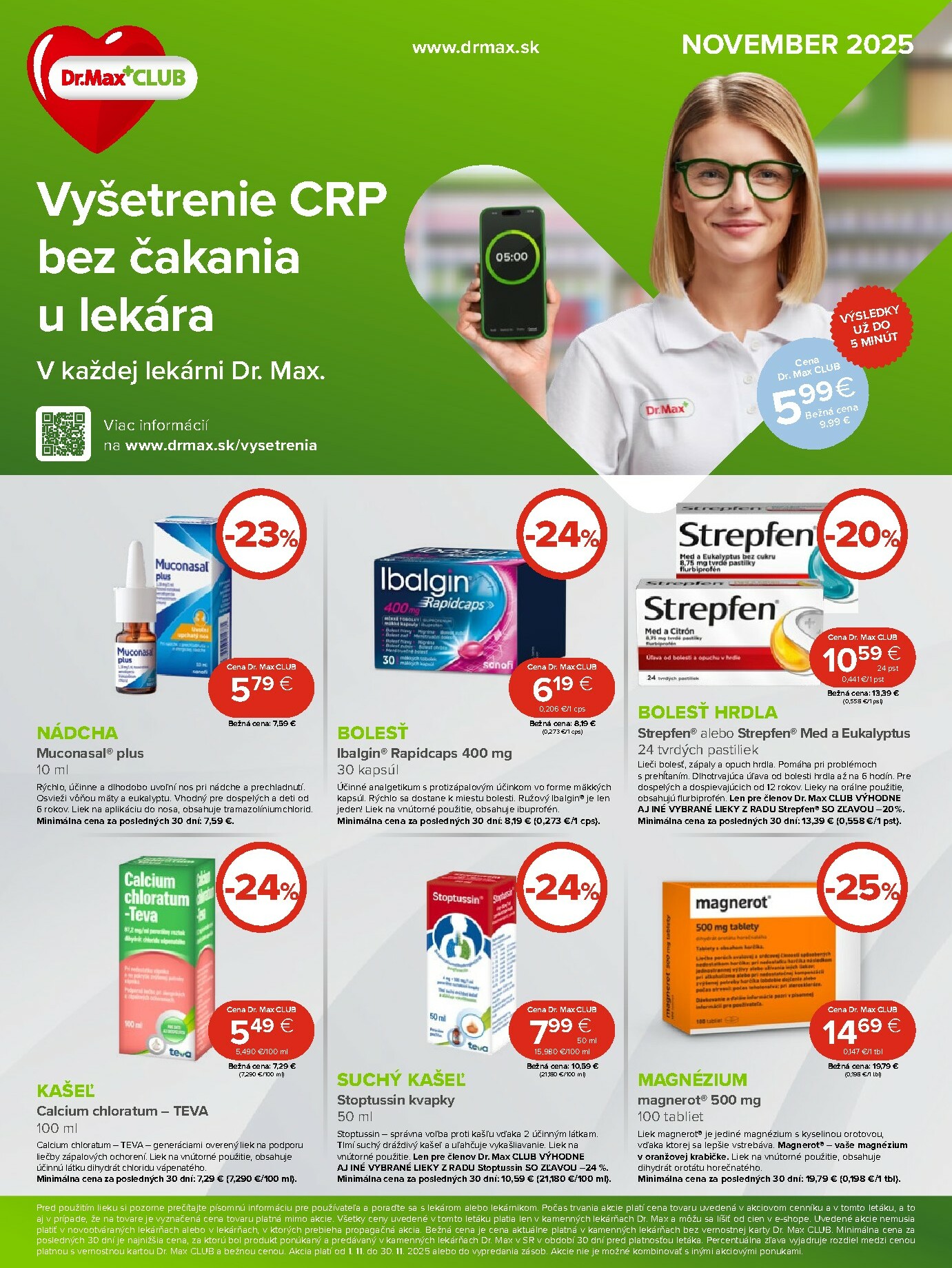 Leták Dr. Max platný od 01.11. do 30.11.