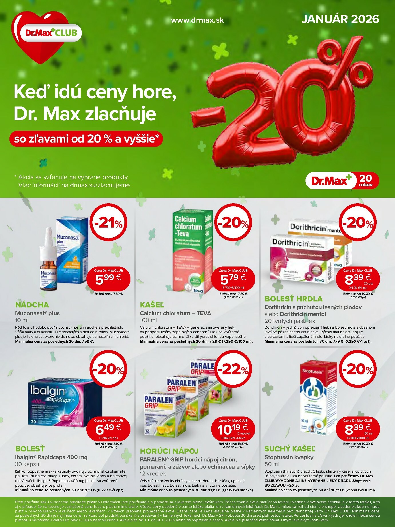 Leták Dr. Max platný od 02.01. do 31.01.