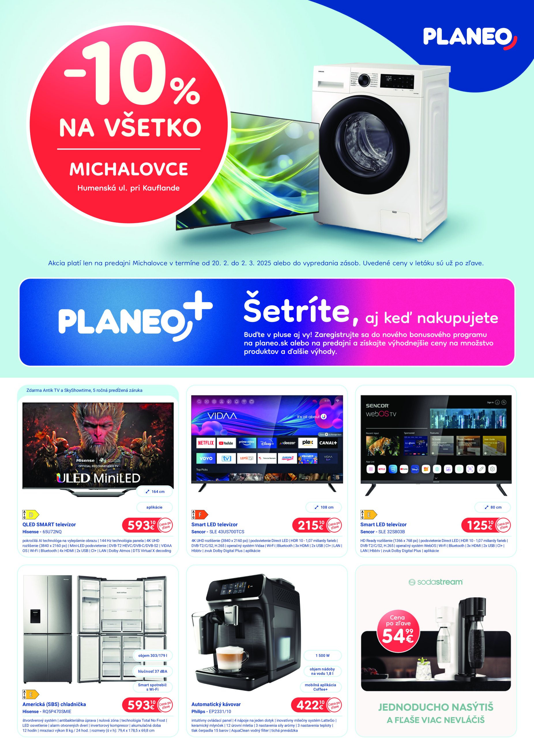 Planeo elektro - Michalovce leták platný od 20.02. - 02.03.