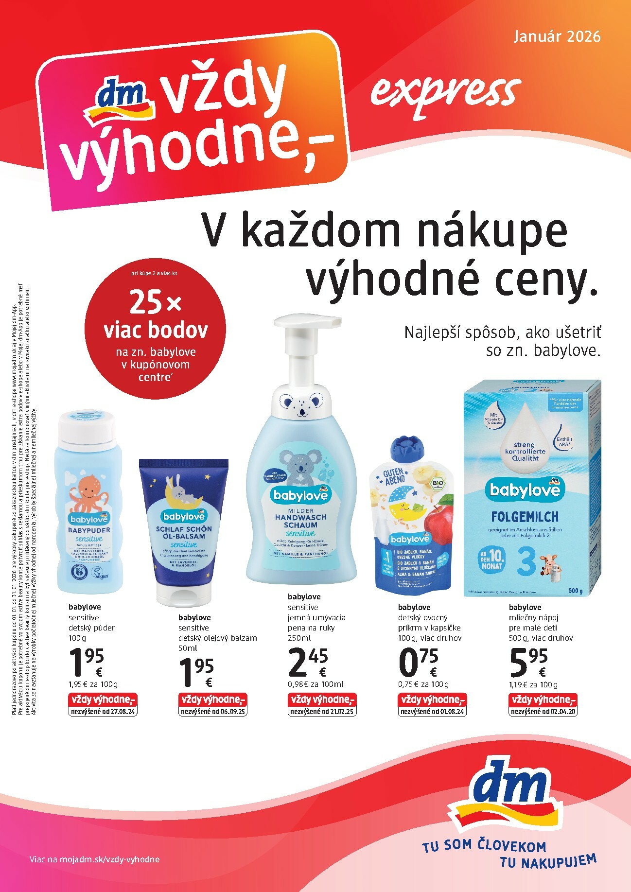 Leták dm drogerie - express platný od 01.01.2026 do 31.01.2026