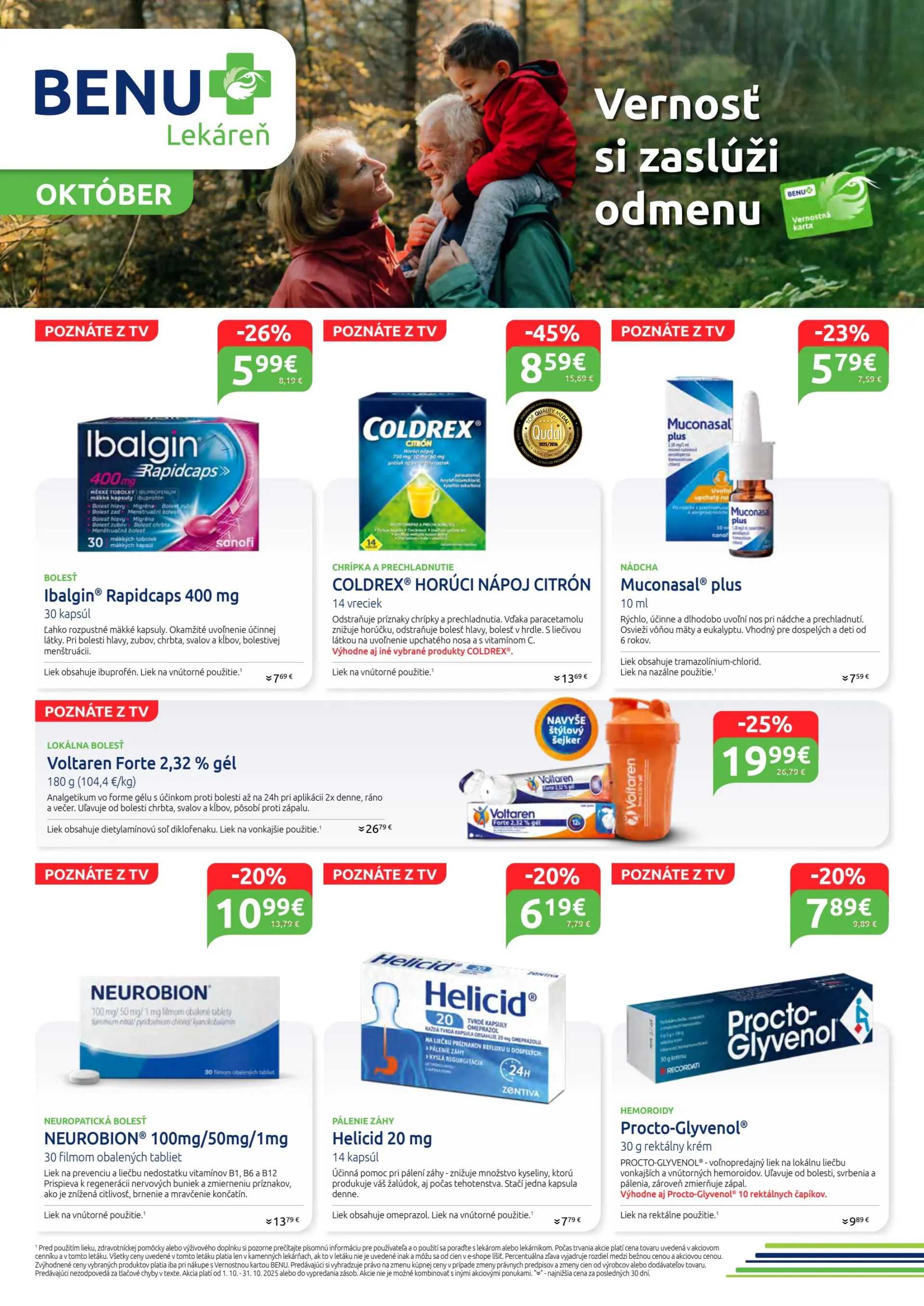 Leták BENU Lekáreň platný od 01.10. do 31.10.