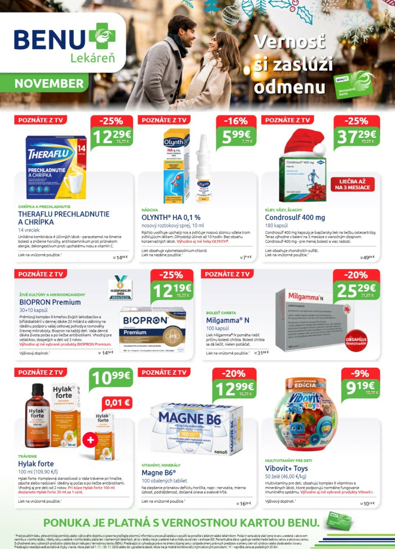 Leták BENU Lekáreň platný od 01.11. do 30.11.