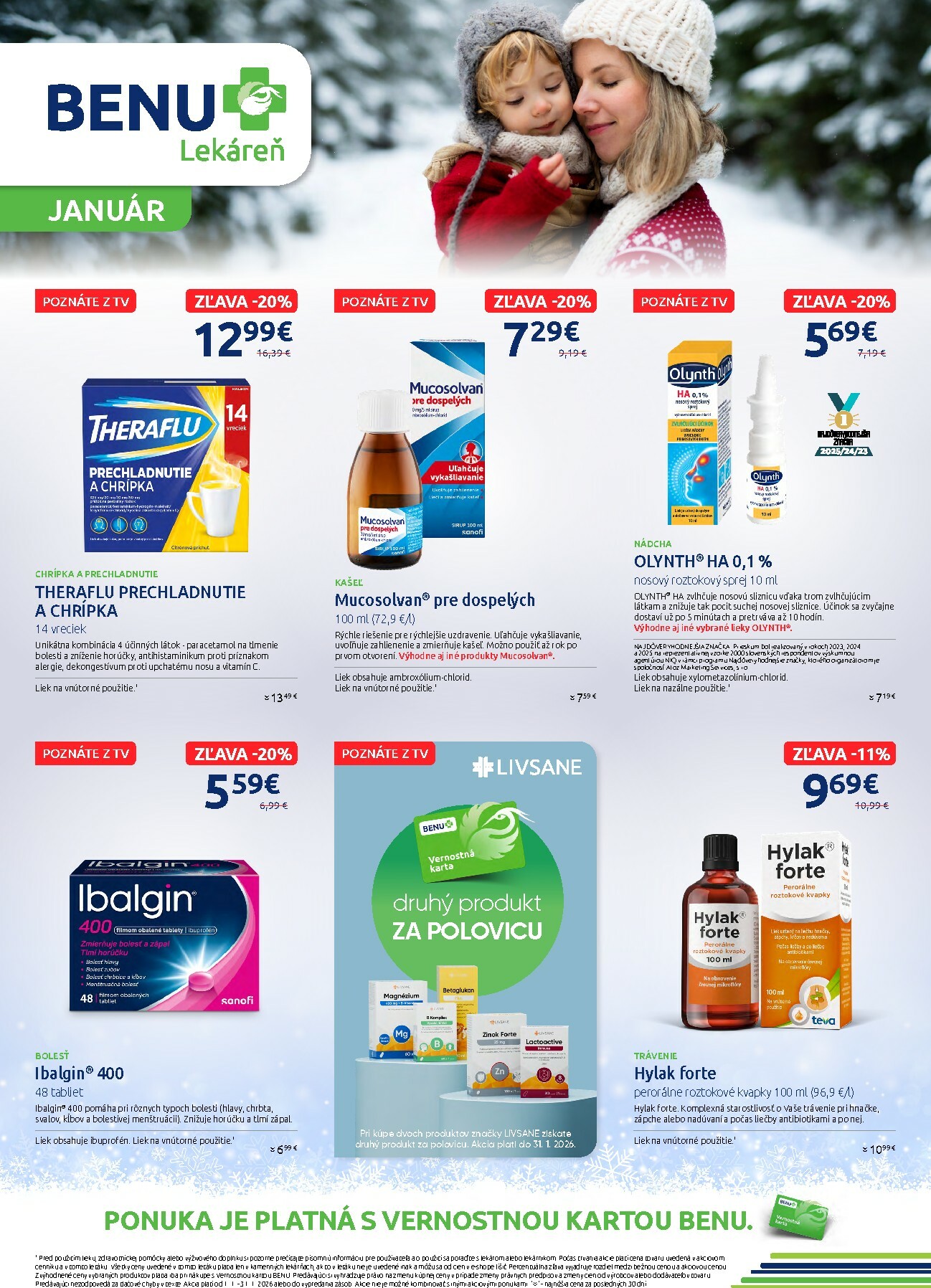Leták BENU Lekáreň platný od 01.01. do 31.01.
