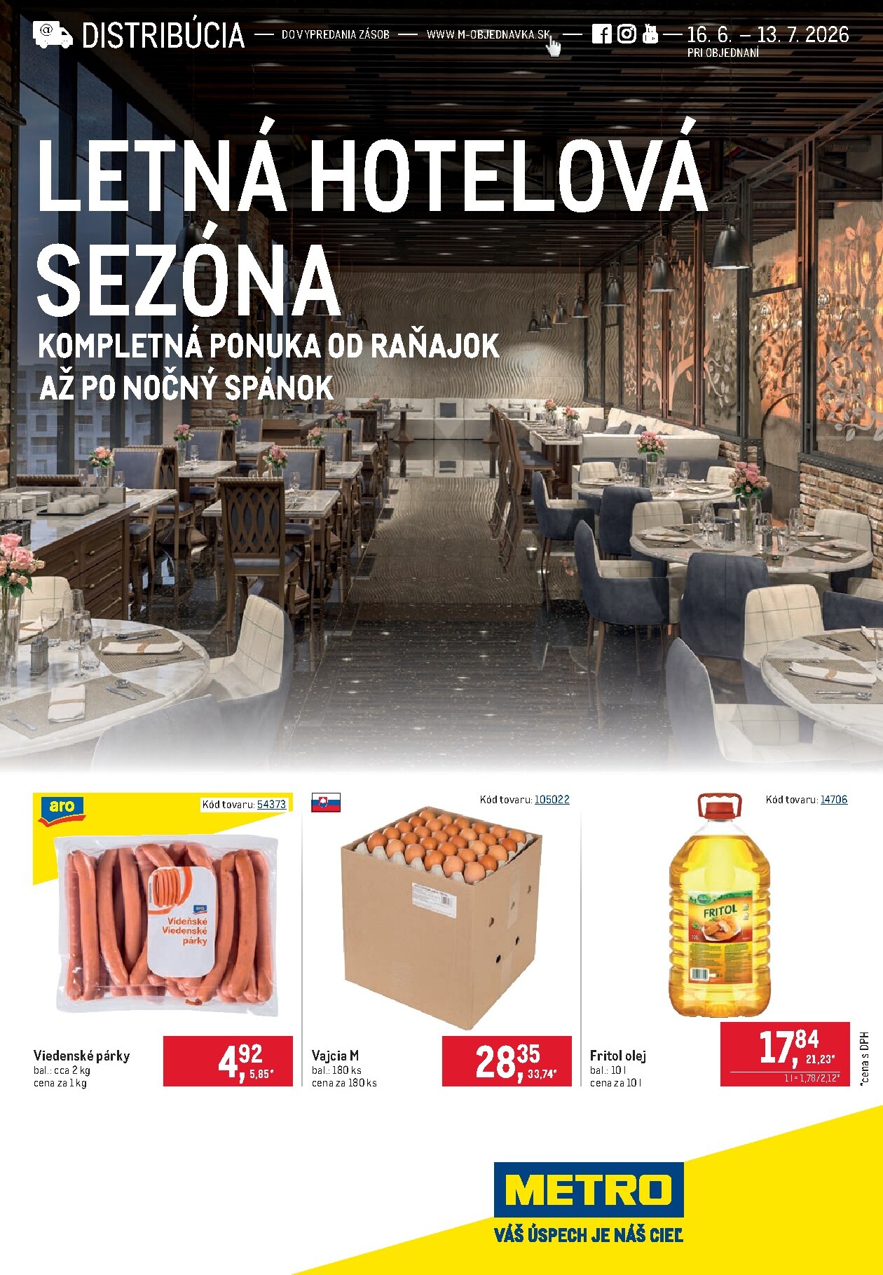 Aktuálny Metro - Letná hotelová sezóna distribúcia leták od utorka, 16.06.2026 do pondelka, 13.07.2026