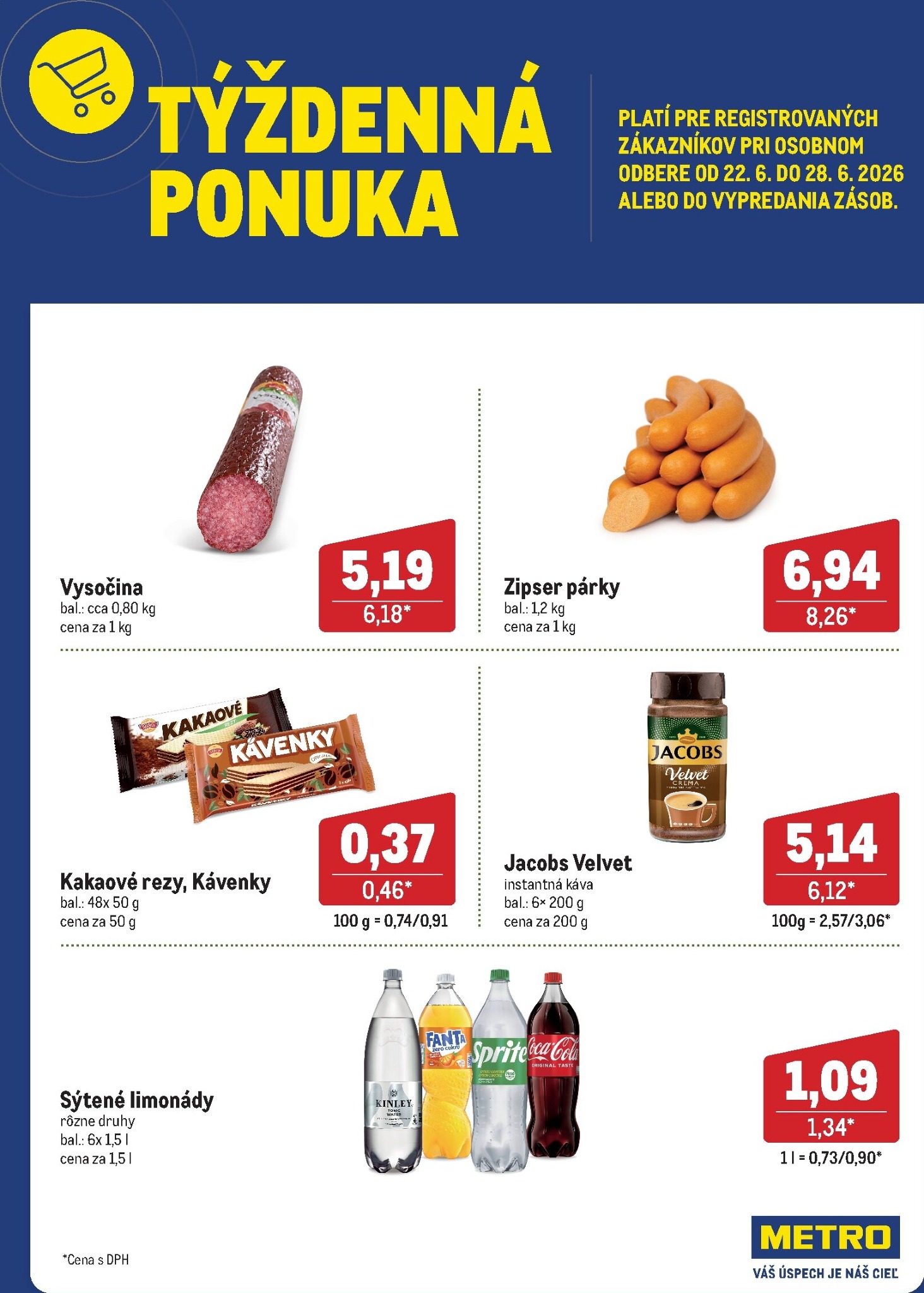 Aktuálny Metro - Týždenná ponuka leták od pondelka, 22.06.2026 do nedele, 28.06.2026