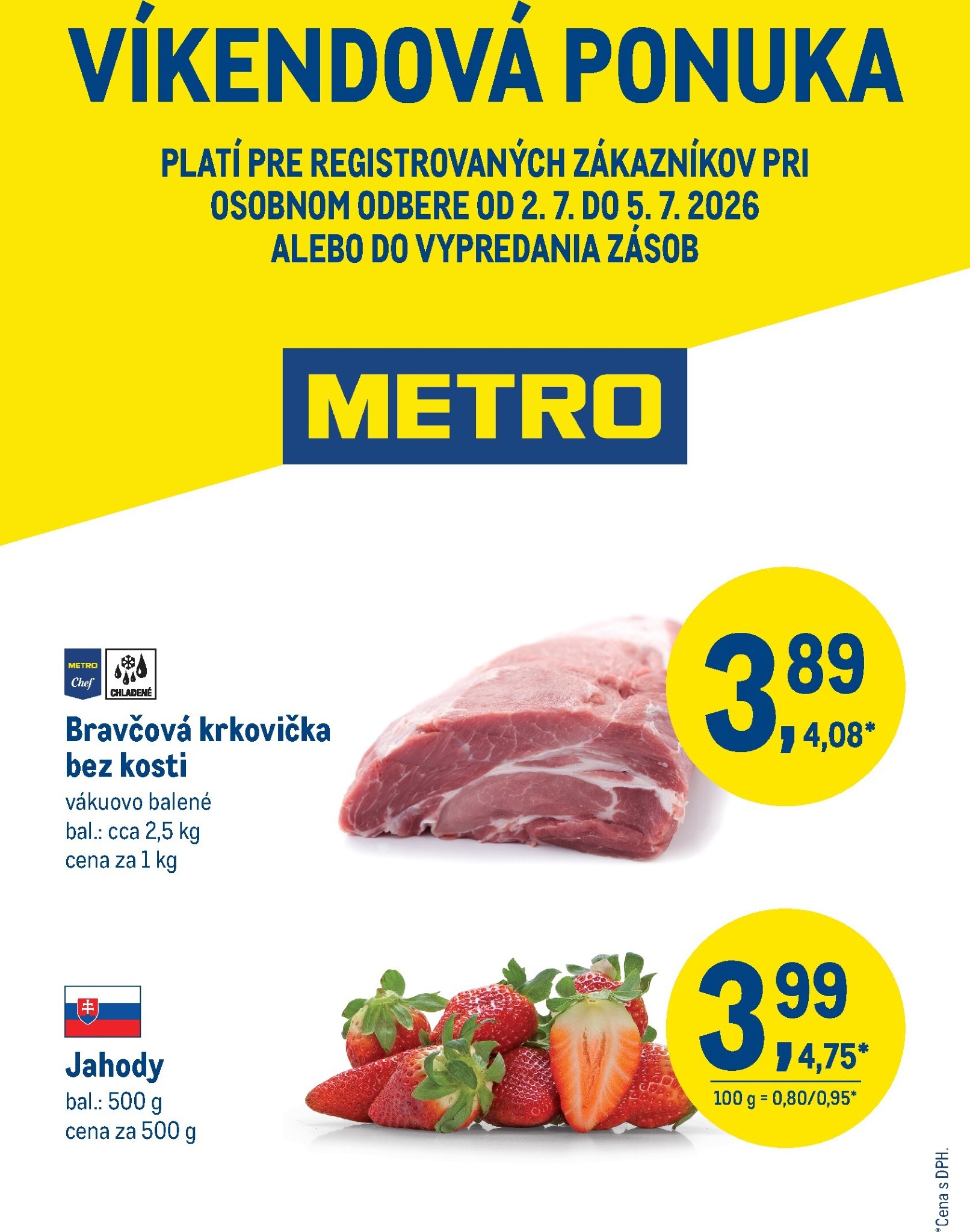 Aktuálny Metro - Víkendová ponuka leták od štvrtka, 02.07.2026 do nedele, 05.07.2026