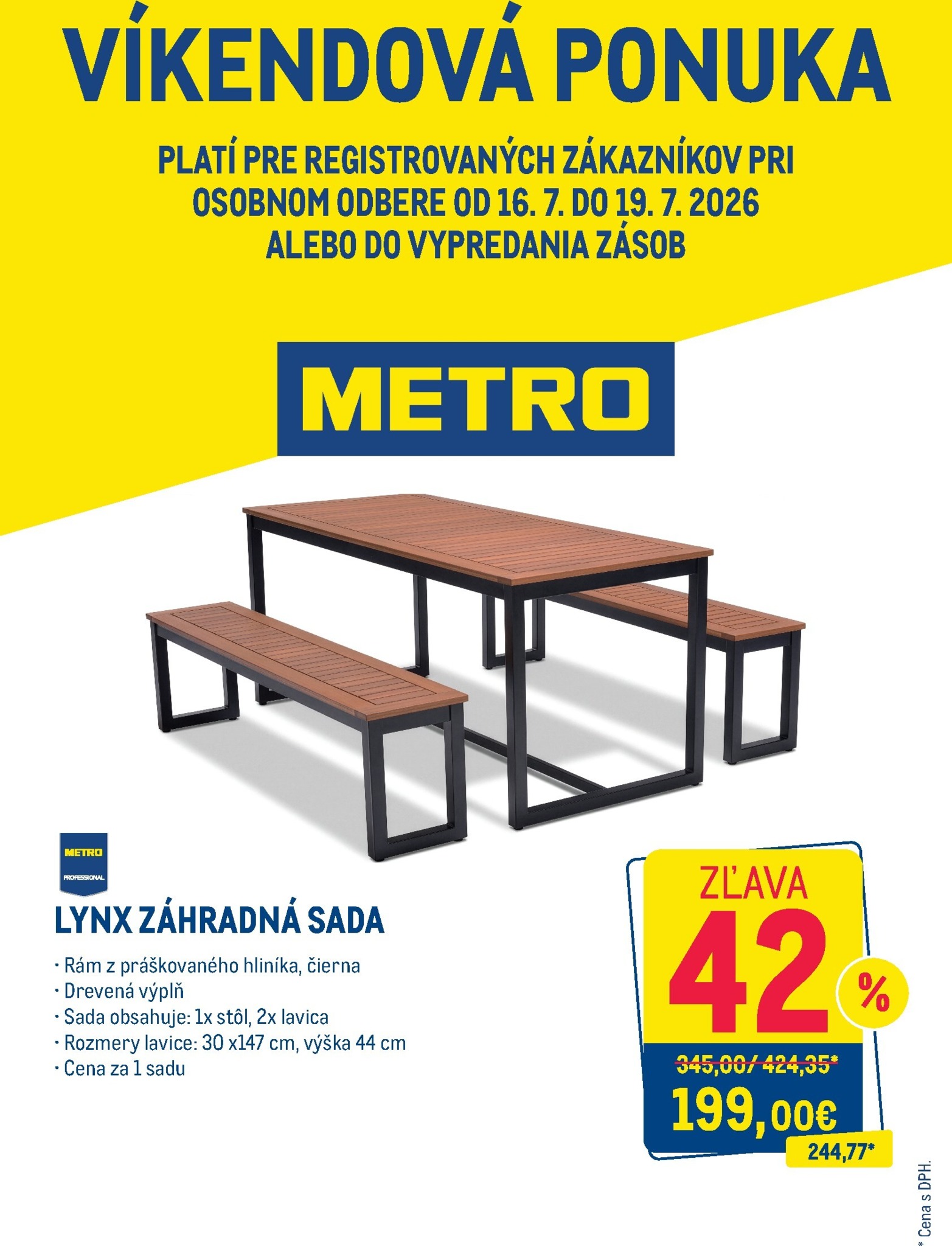 Aktuálny Metro - Víkendová ponuka leták od štvrtka, 16.07.2026 do nedele, 19.07.2026