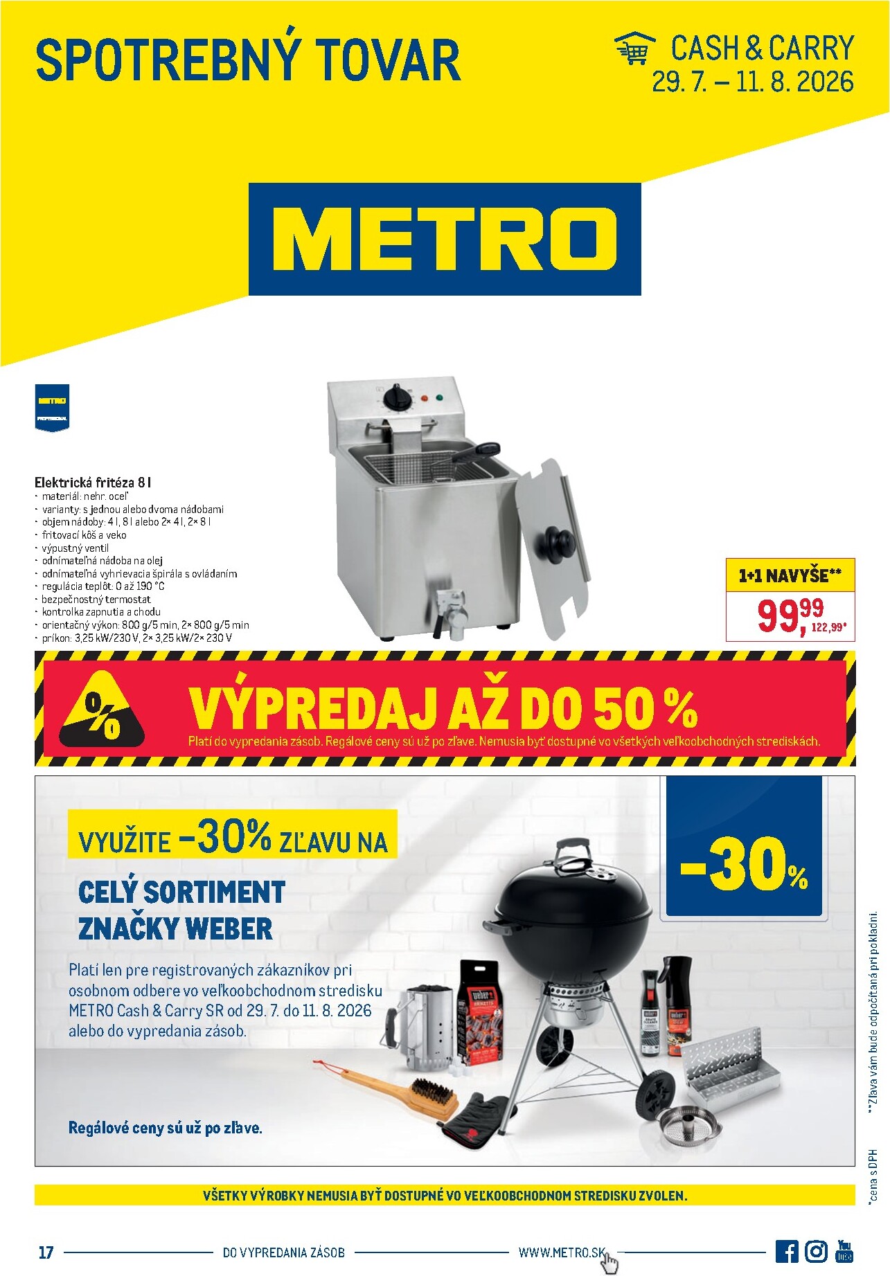 Aktuálny Metro - Spotrebný tovar leták od stredy, 29.07.2026 do utorka, 11.08.2026