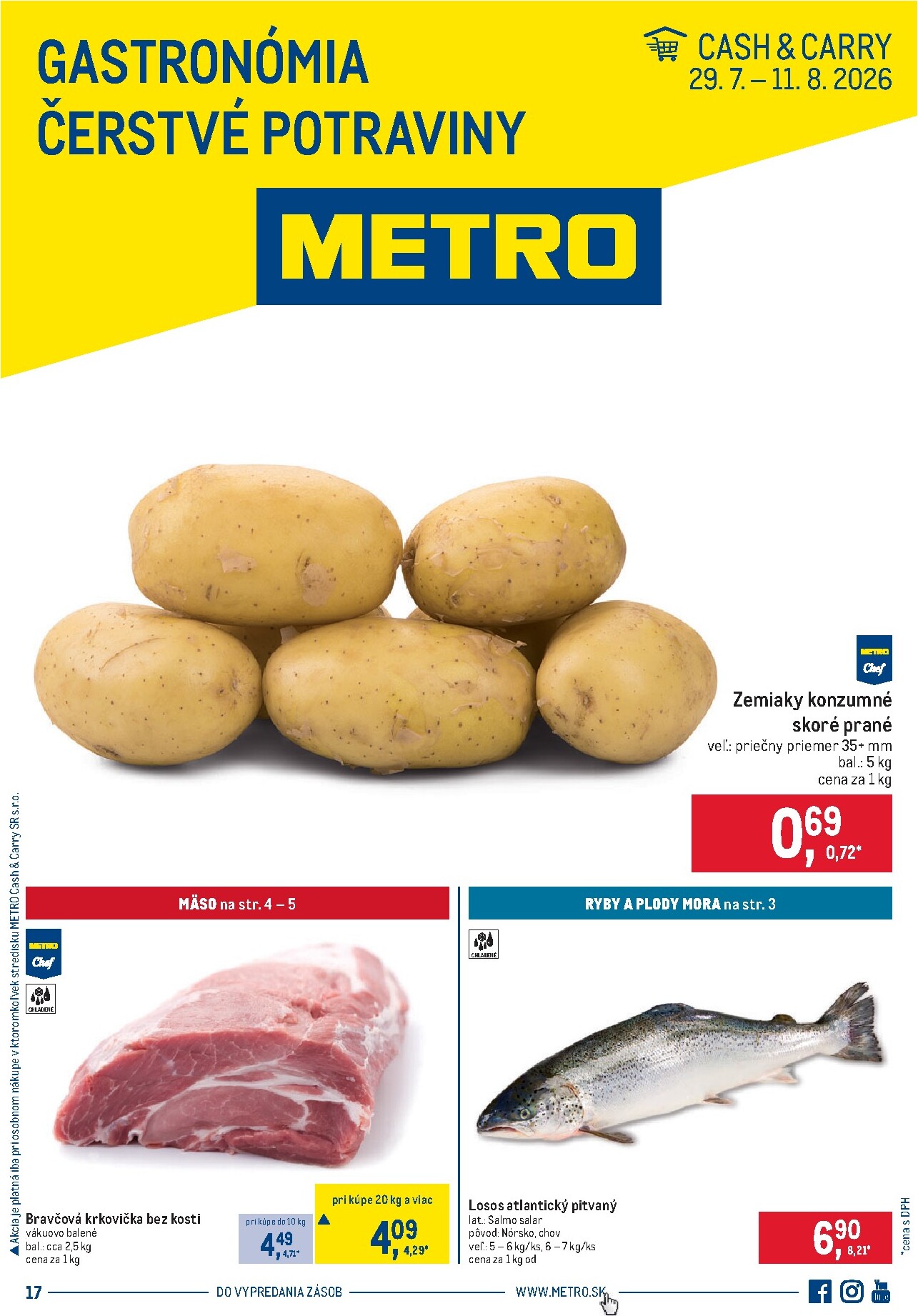 Aktuálny Metro - Gastronómia - Čerstvé potraviny leták od stredy, 29.07.2026 do utorka, 11.08.2026