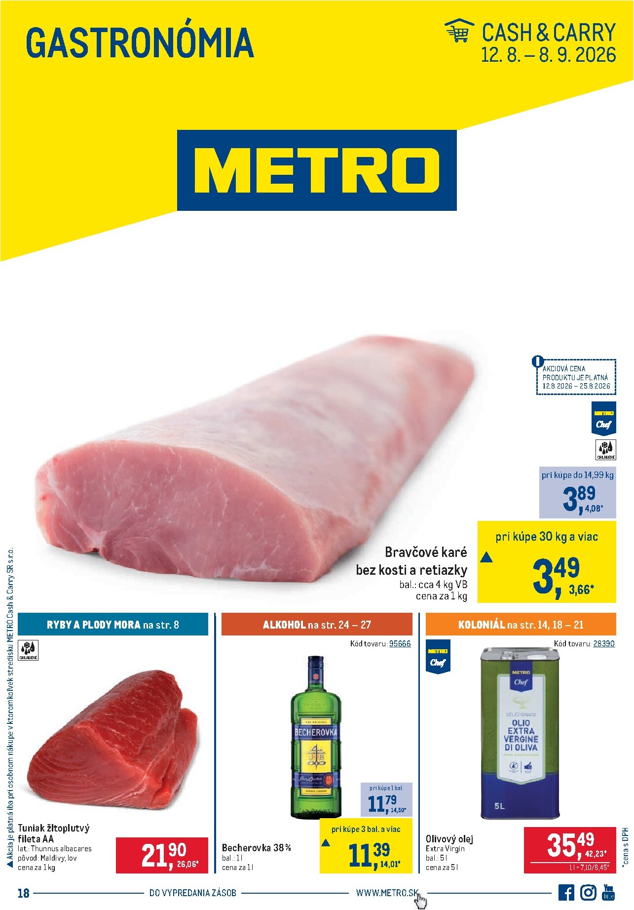 Aktuálny Metro - Gastronómia leták od stredy, 12.08.2026 do utorka, 08.09.2026