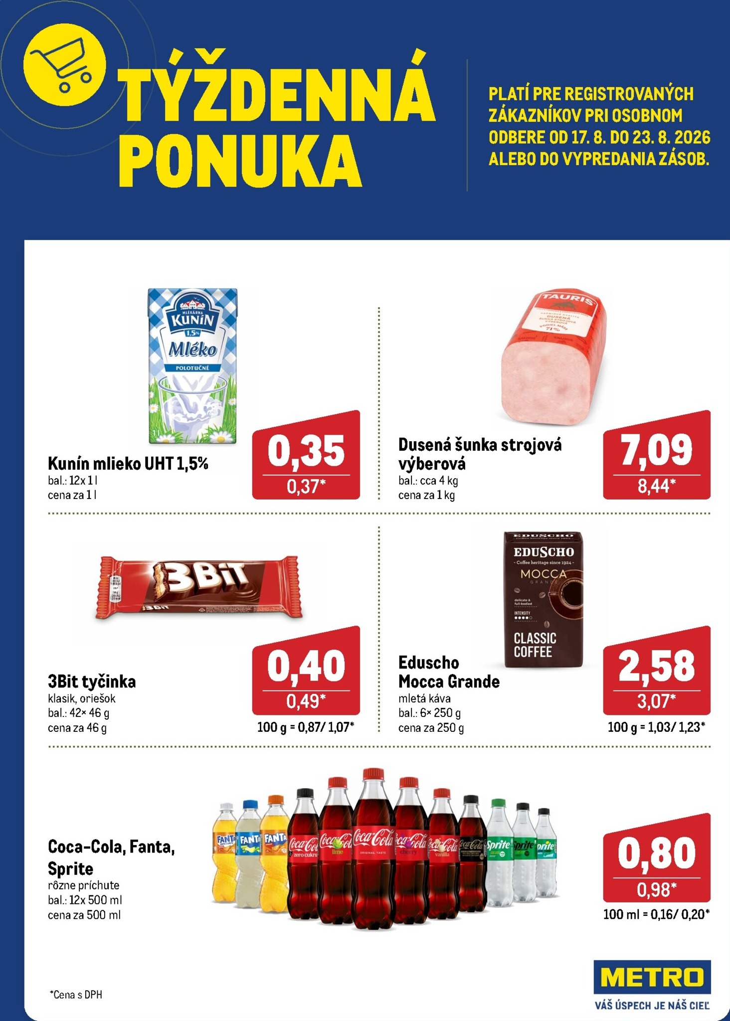 Aktuálny Metro - Týždenná ponuka leták od pondelka, 17.08.2026 do nedele, 23.08.2026