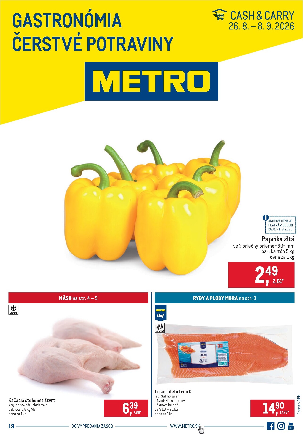Aktuálny Metro - Gastronómia - Čerstvé potraviny leták od stredy, 26.08.2026 do utorka, 08.09.2026