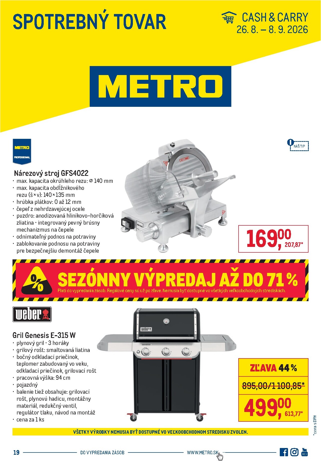 Aktuálny Metro - Spotrebný tovar leták od stredy, 26.08.2026 do utorka, 08.09.2026