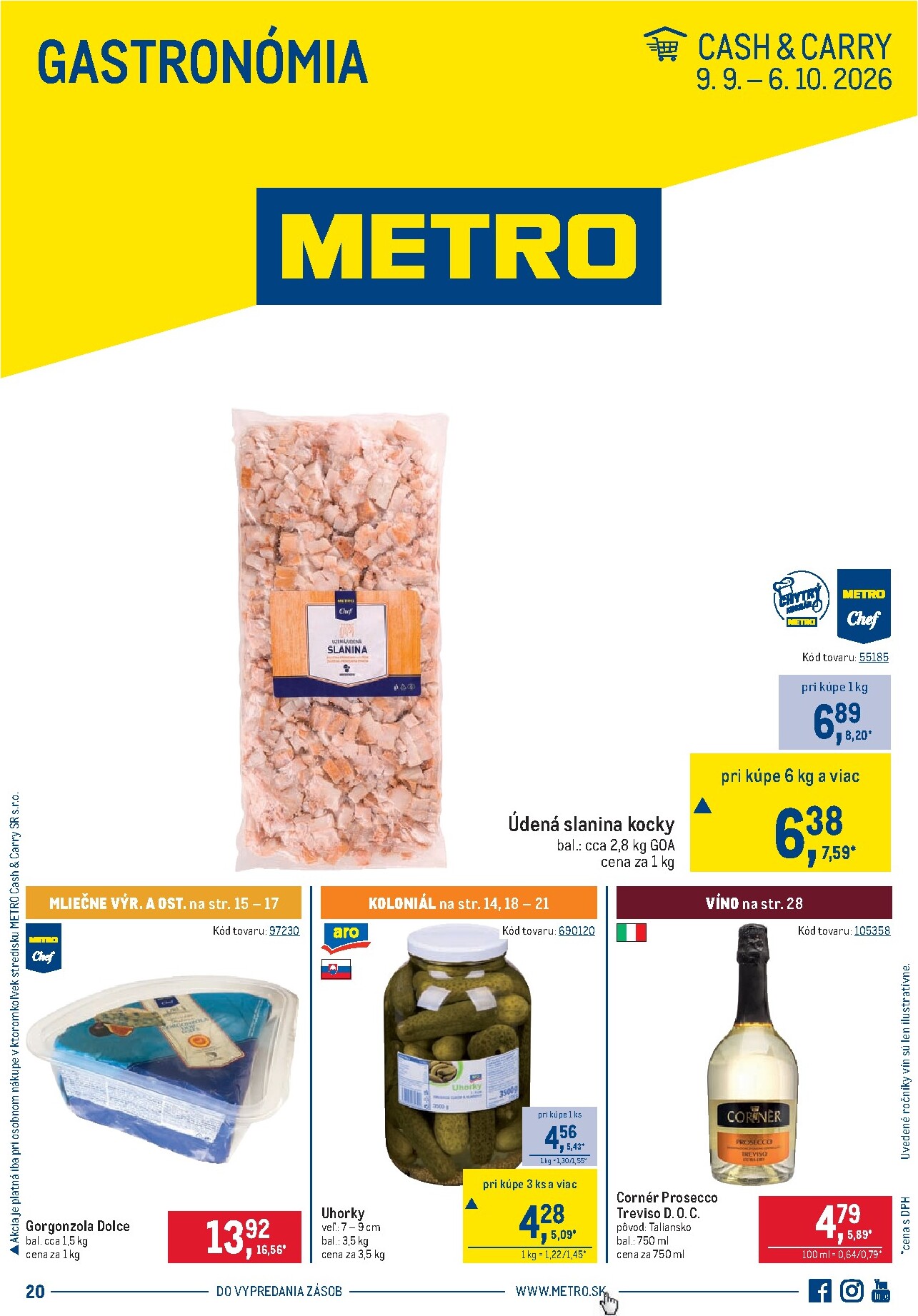 Aktuálny Metro - Gastronómia leták od stredy, 09.09.2026 do utorka, 06.10.2026