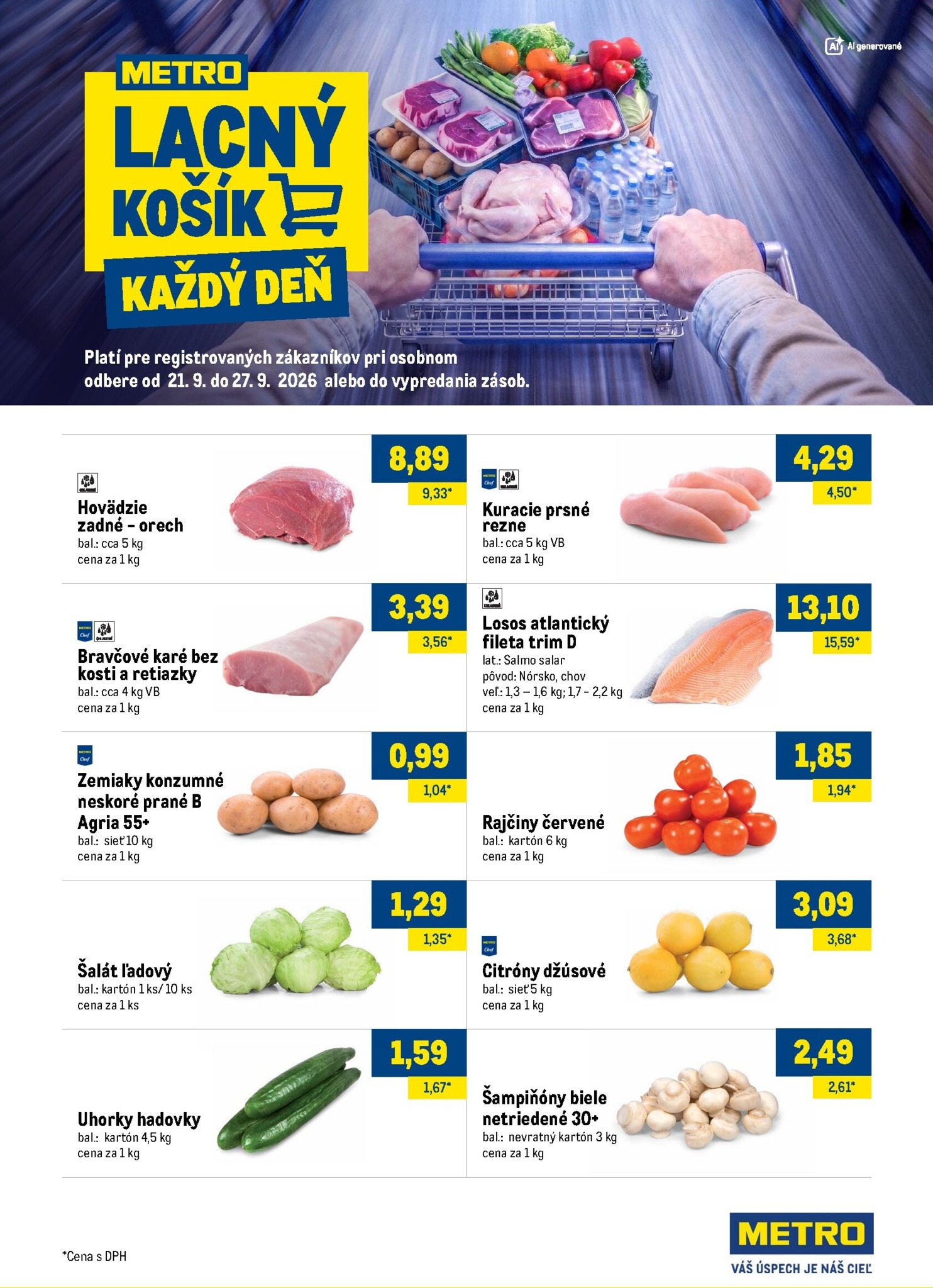 Aktuálny Metro - Týždenná ponuka leták od pondelka, 21.09.2026 do nedele, 27.09.2026