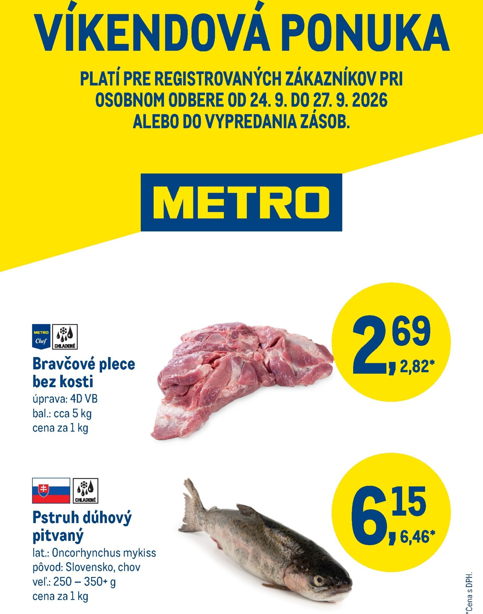 Aktuálny Metro - Víkendová ponuka leták od štvrtka, 24.09.2026 do nedele, 27.09.2026