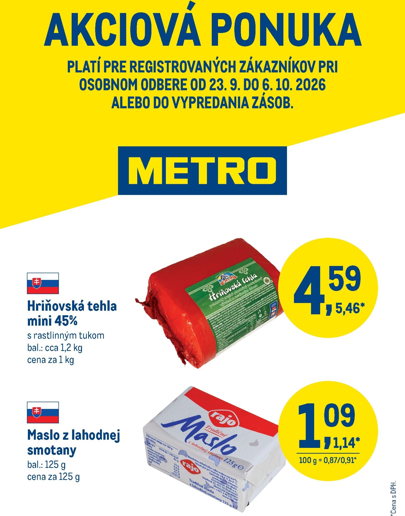 Aktuálny Metro - Víkendová ponuka leták od stredy, 23.09.2026 do utorka, 06.10.2026