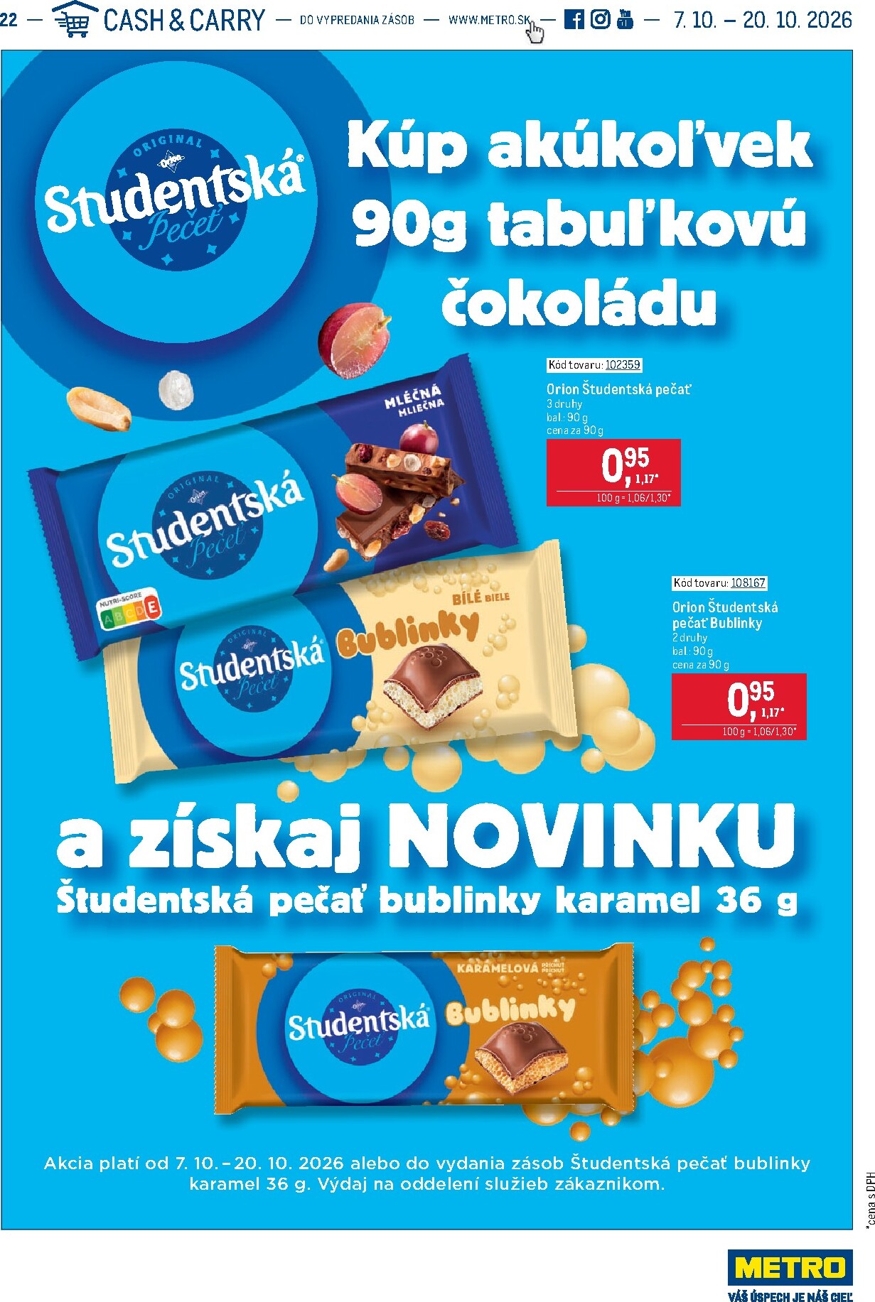 Aktuálny Metro - Nestlé leták od stredy, 07.10.2026 do utorka, 20.10.2026