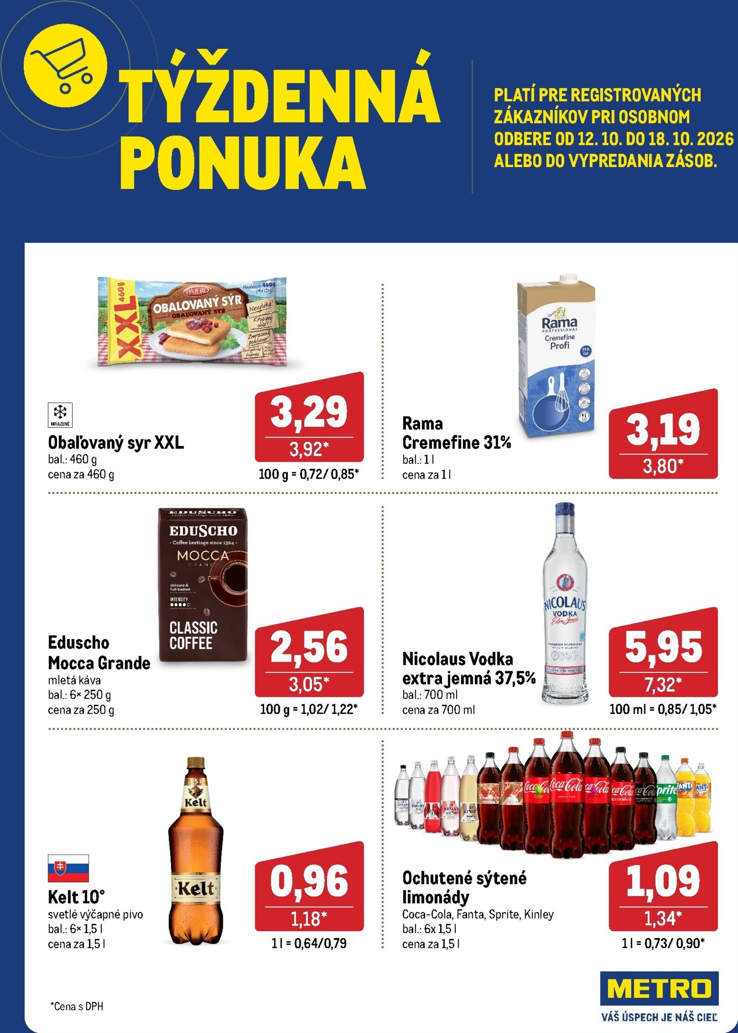 Aktuálny Metro - Týždenná ponuka leták od pondelka, 12.10.2026 do nedele, 18.10.2026