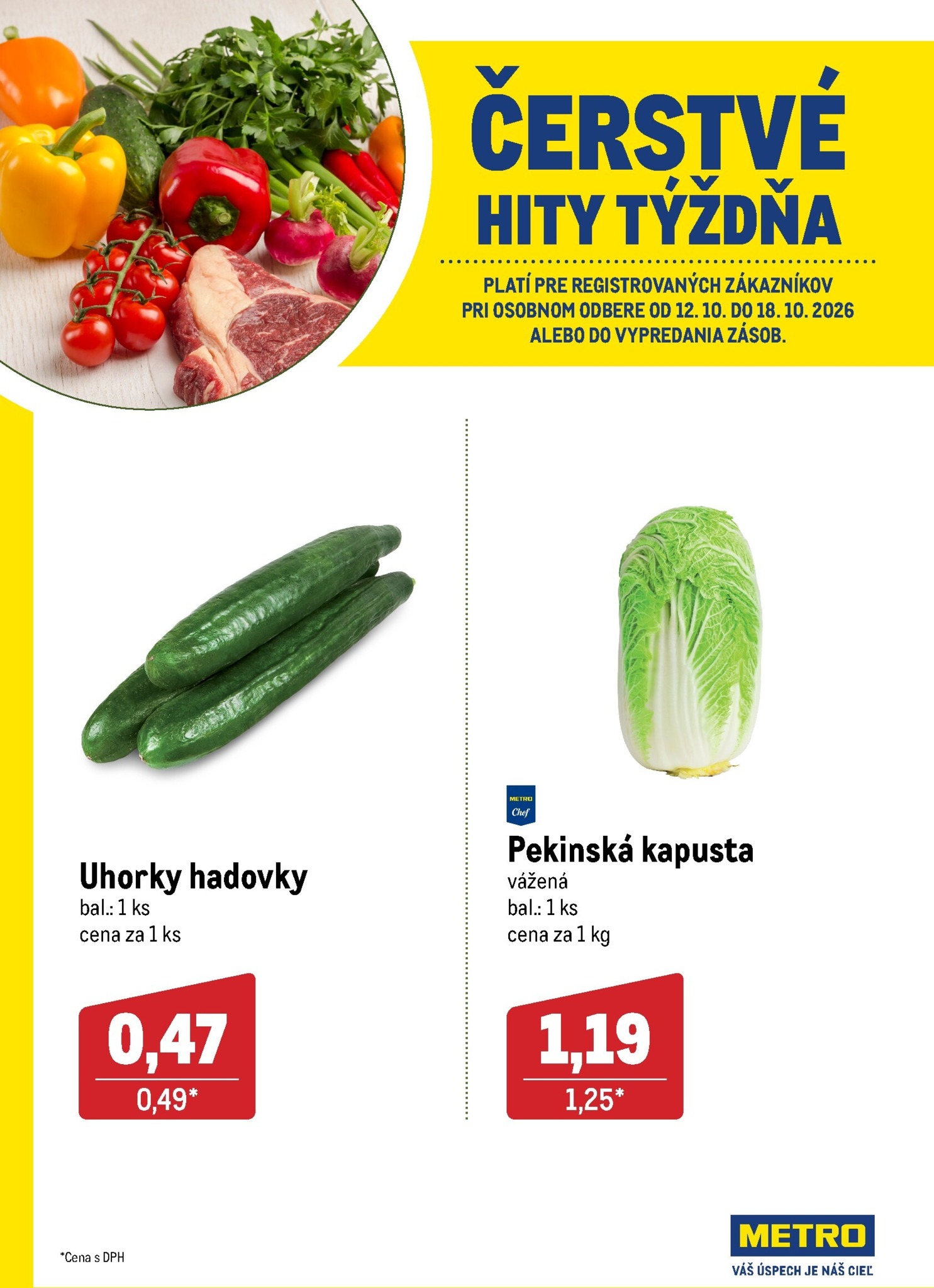 Aktuálny Metro - Čerstvé hity týždňa - Zelená ponuka leták od pondelka, 12.10.2026 do nedele, 18.10.2026