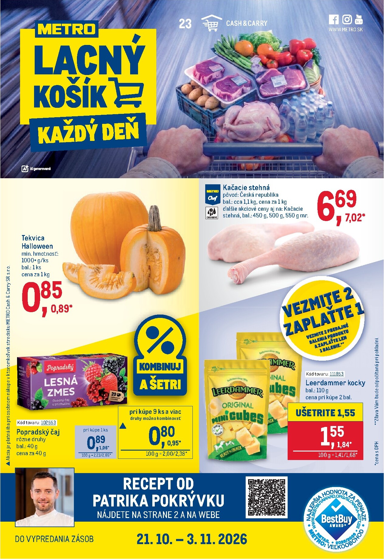 Aktuálny Metro - Maloobchod leták od stredy, 21.10.2026 do utorka, 03.11.2026