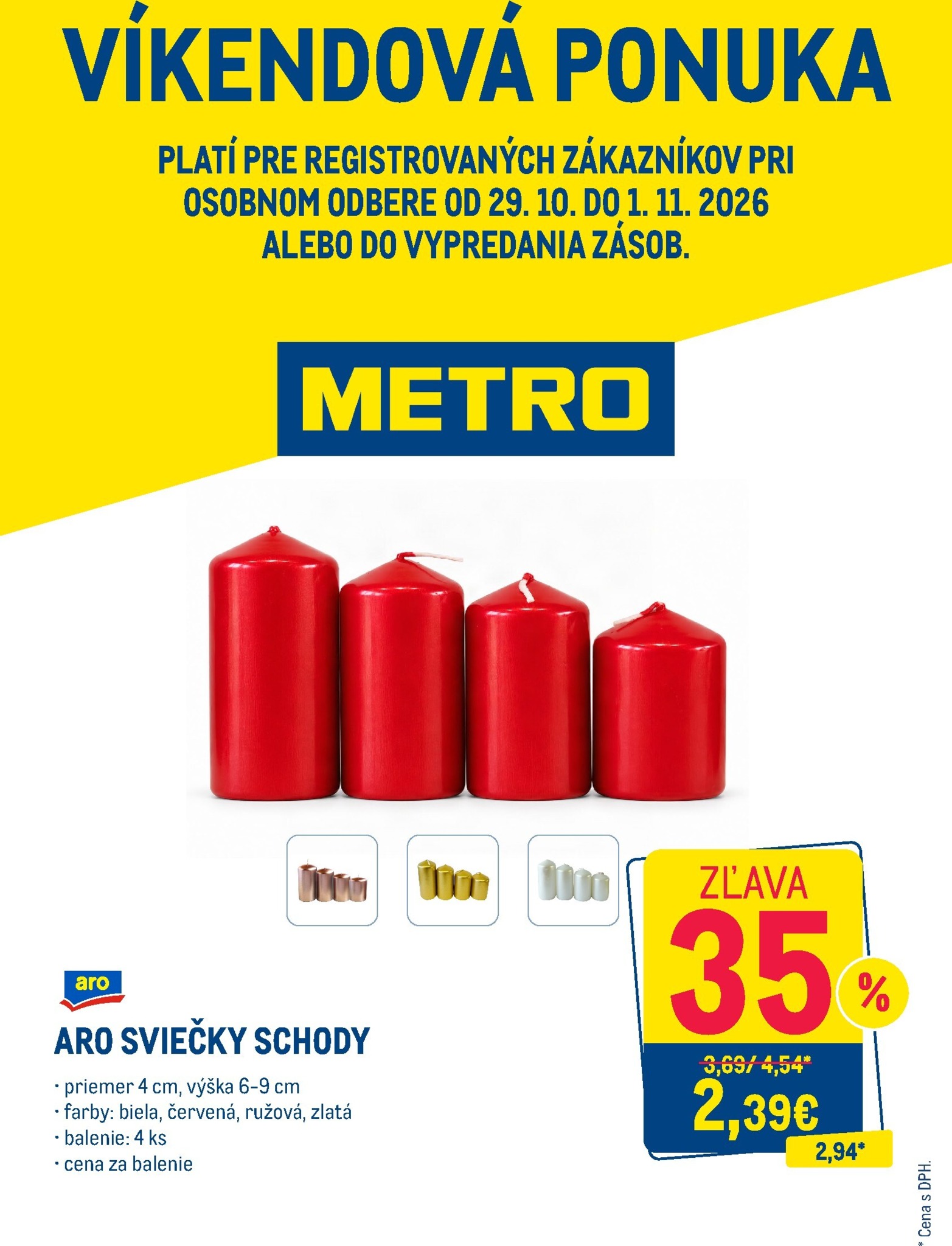 Aktuálny Metro - Víkendová ponuka leták od štvrtka, 29.10.2026 do nedele, 01.11.2026