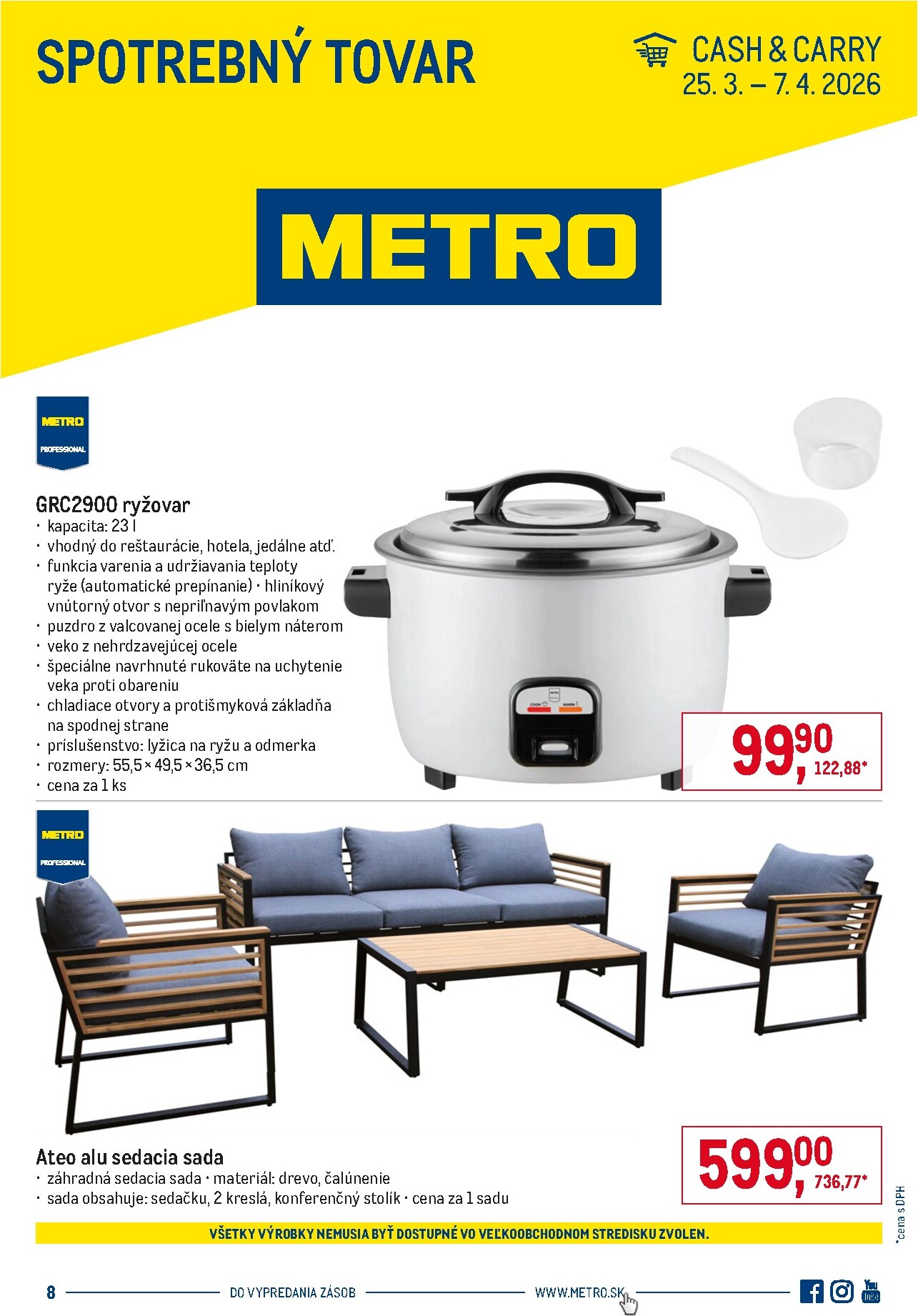 Leták Metro - Spotrebný tovar platný od 25.03.2026 do 07.04.2026