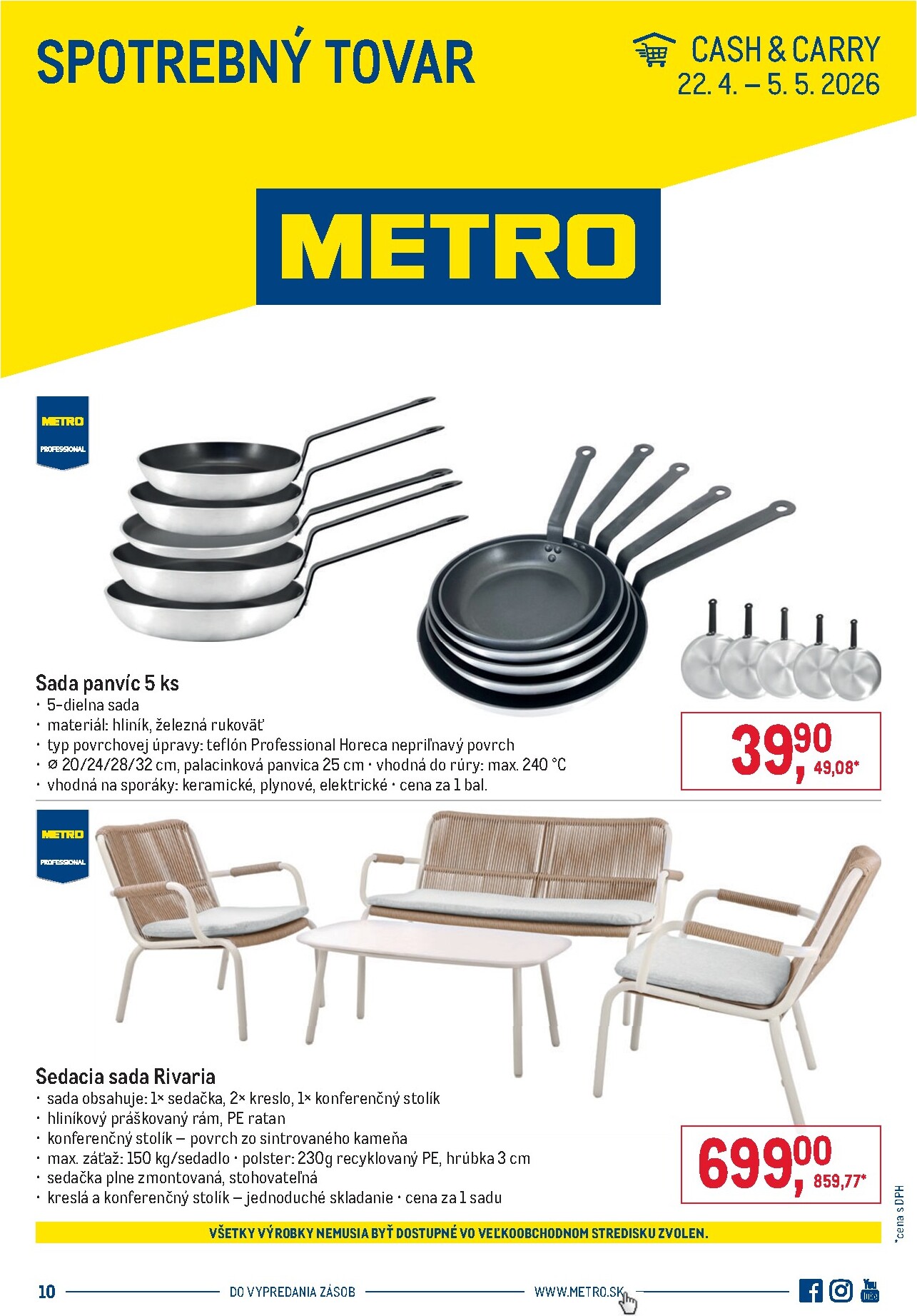 Aktuálny leták Metro - Spotrebný tovar od stredy, 22.04.2026 do utorka, 05.05.2026