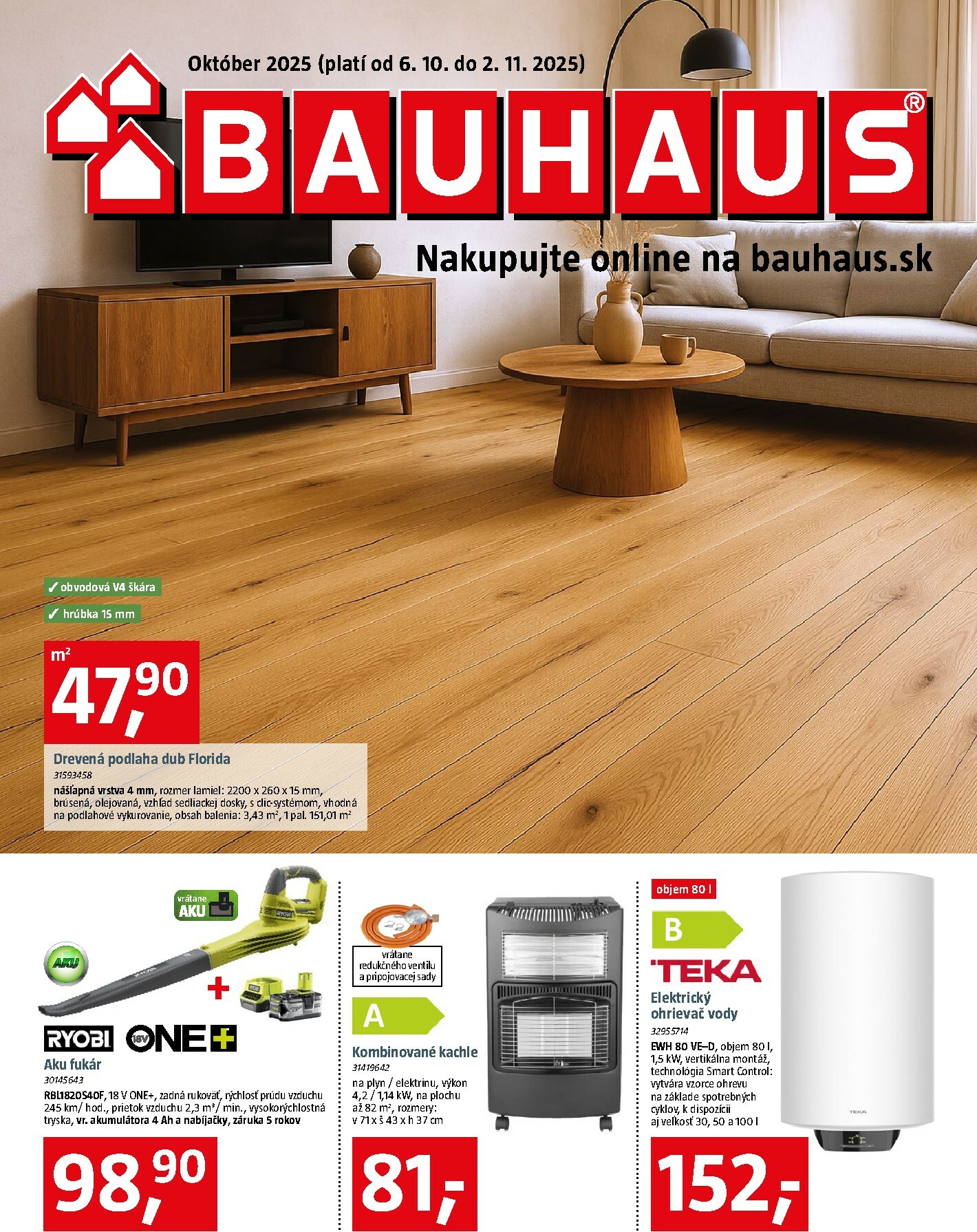 Leták Bauhaus platný od 06.10. do 02.11.