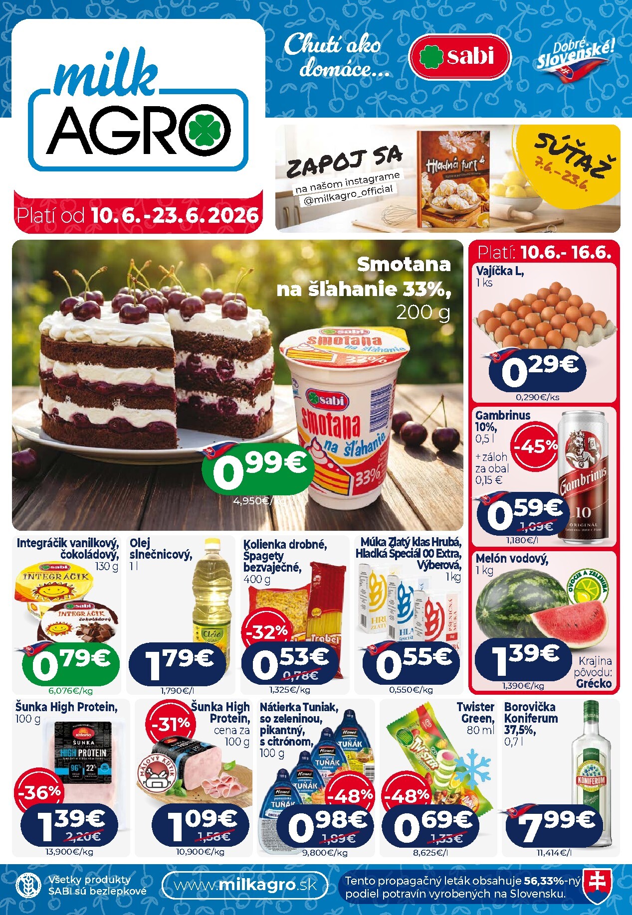 Nový Milk Agro leták od stredy, 10.06.2026 do utorka, 23.06.2026