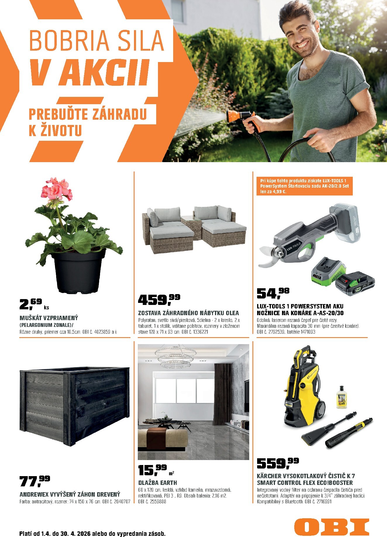 Leták OBI platný od 01.04.2026 do 30.04.2026
