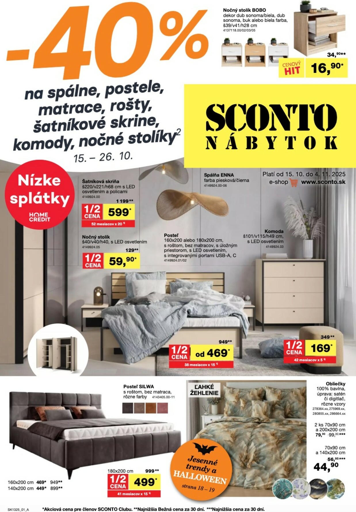 Leták SCONTO nábytok platný od 15.10. do 04.11.