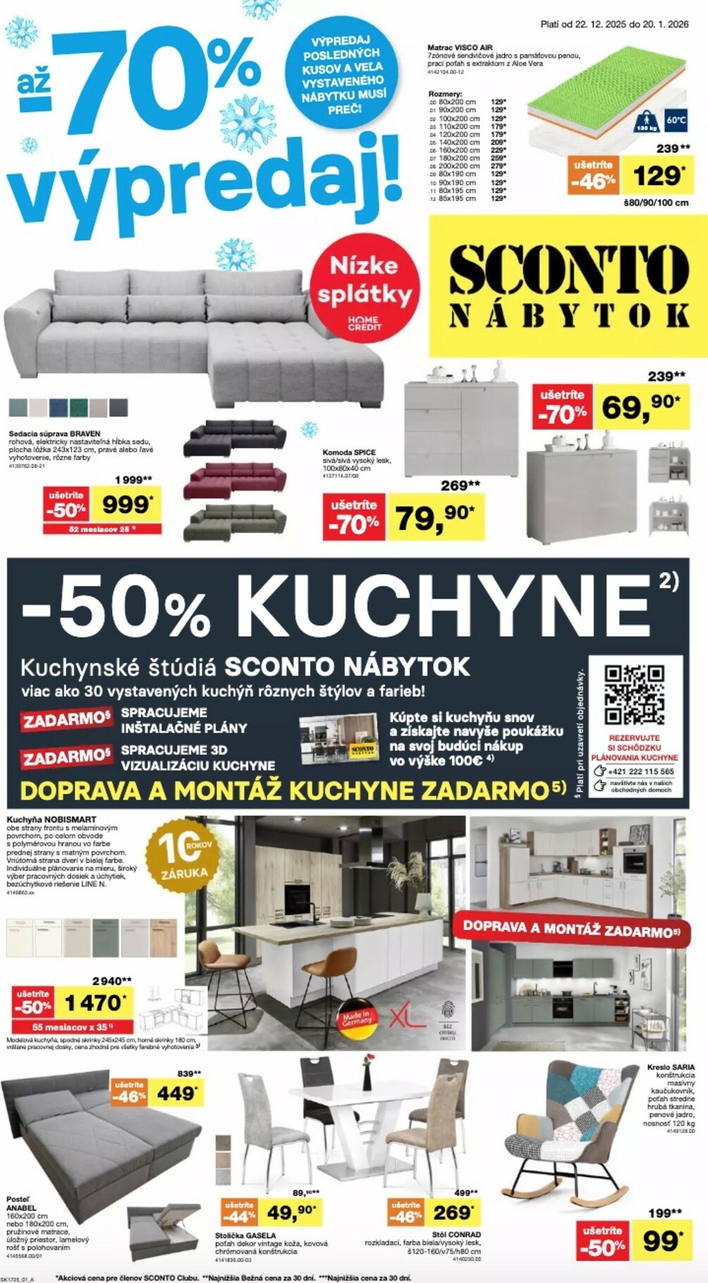 Leták SCONTO nábytok platný od 22.12. do 20.01.