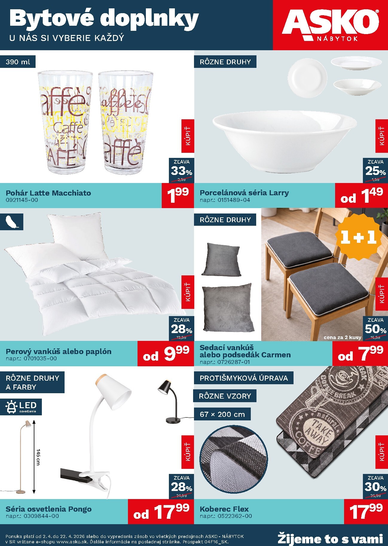 Leták ASKO NÁBYTOK - Bytové doplnky platný od 02.04.2026 do 22.04.2026