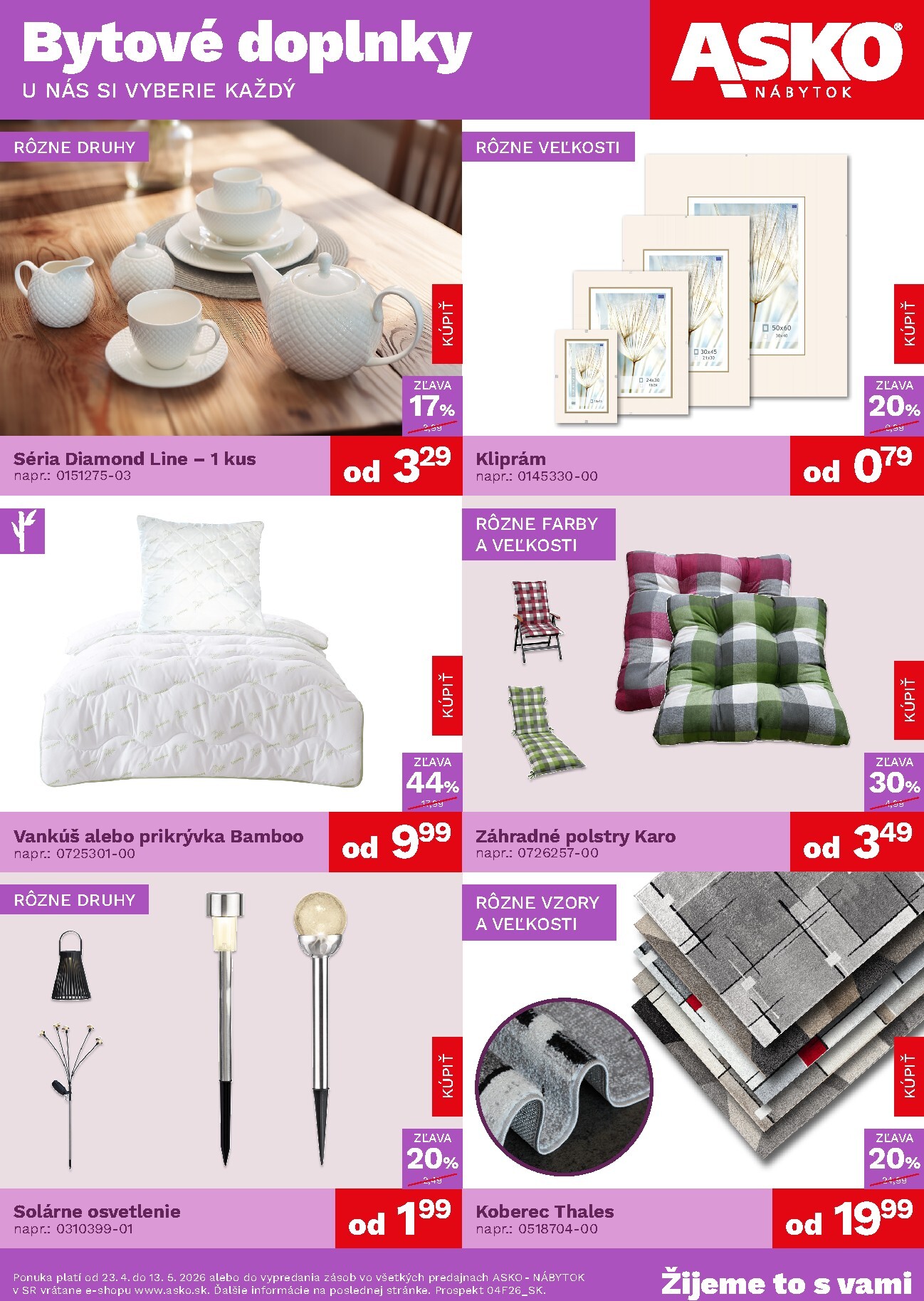 Aktuálny leták ASKO NÁBYTOK - Bytové doplnky od štvrtka, 23.04.2026 do stredy, 13.05.2026