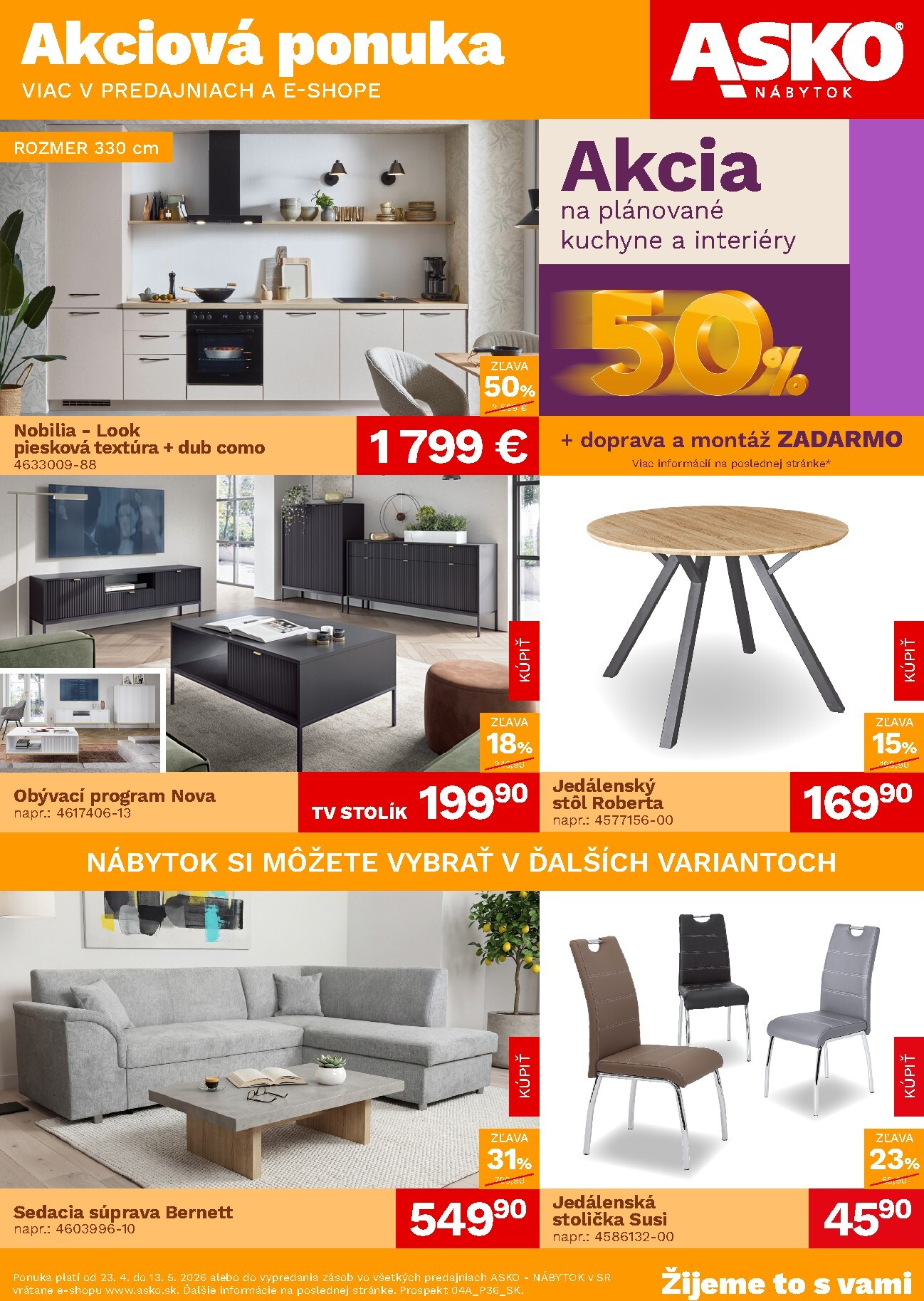 Aktuálny leták ASKO NÁBYTOK - Akčná ponuka od štvrtka, 23.04.2026 do stredy, 13.05.2026