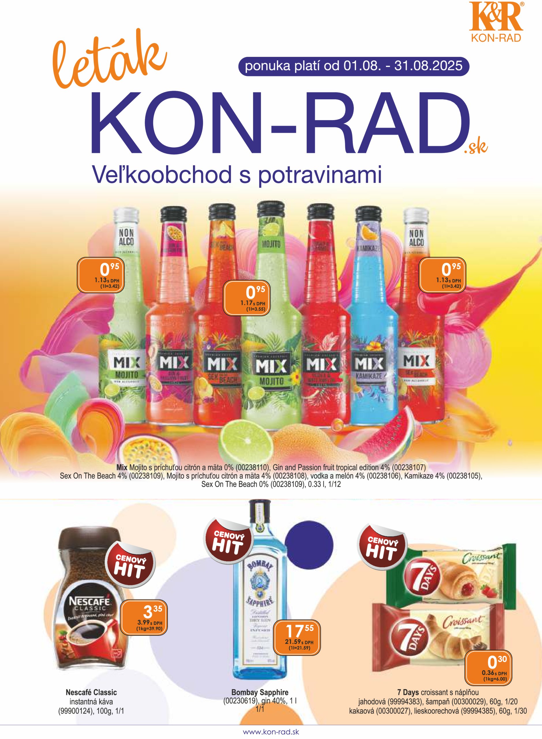 Leták KON - RAD platný od 01.08. do 31.08.