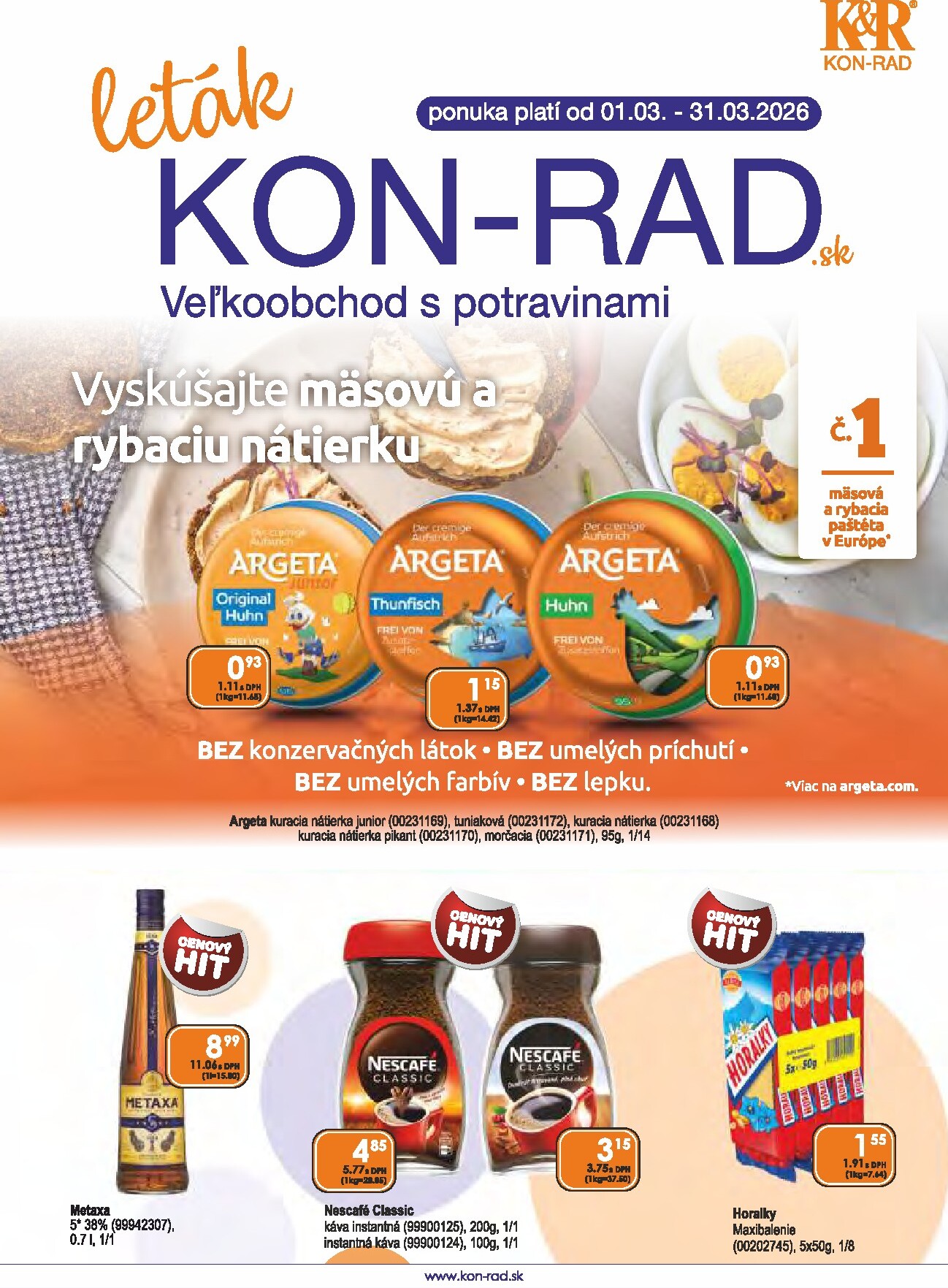 Leták KON - RAD platný od 01.03.2026 do 31.03.2026