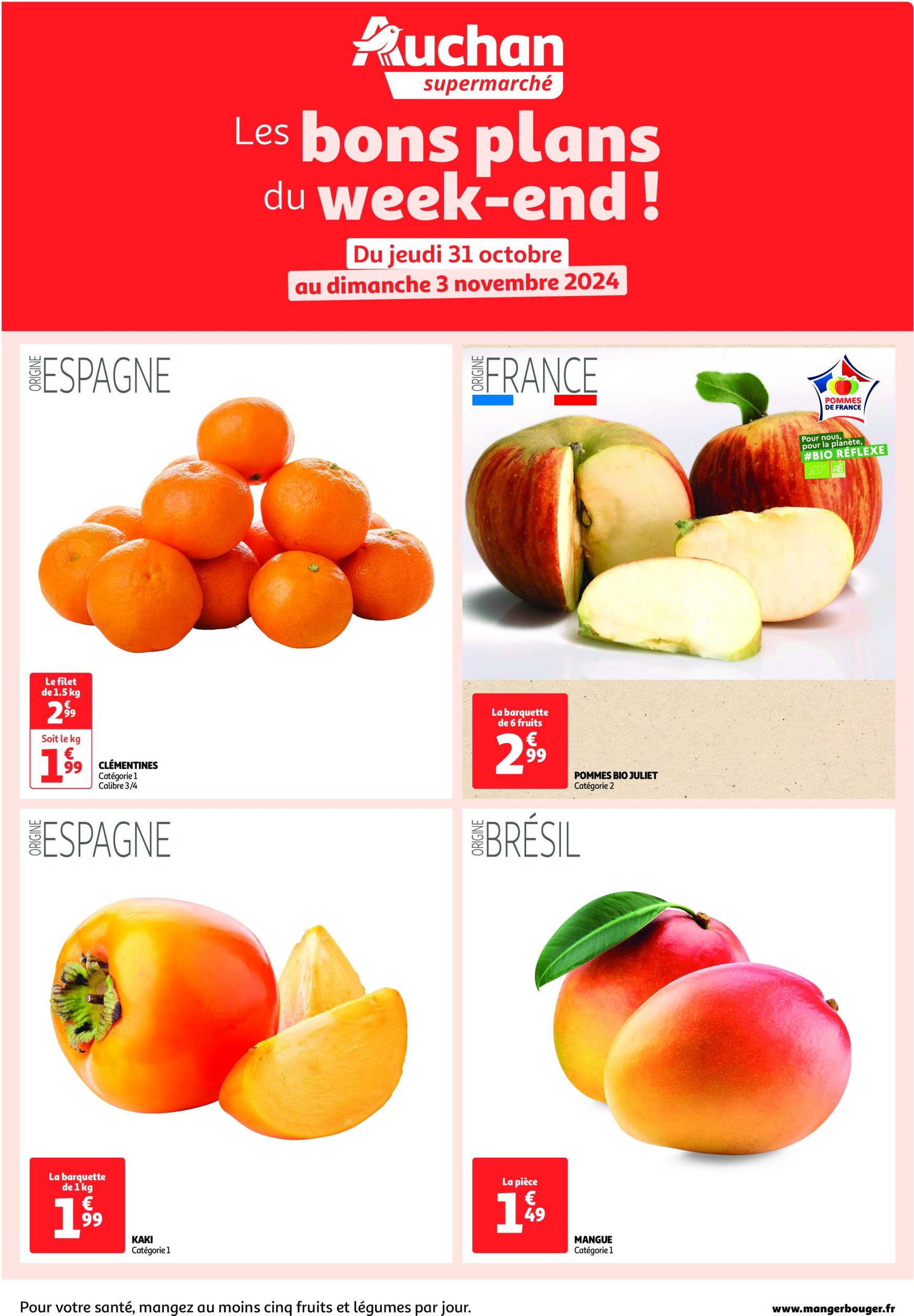 Auchan Supermarché - Les bons plans du week-end dans votre super folder geldig vanaf 31.10. - 03.11.