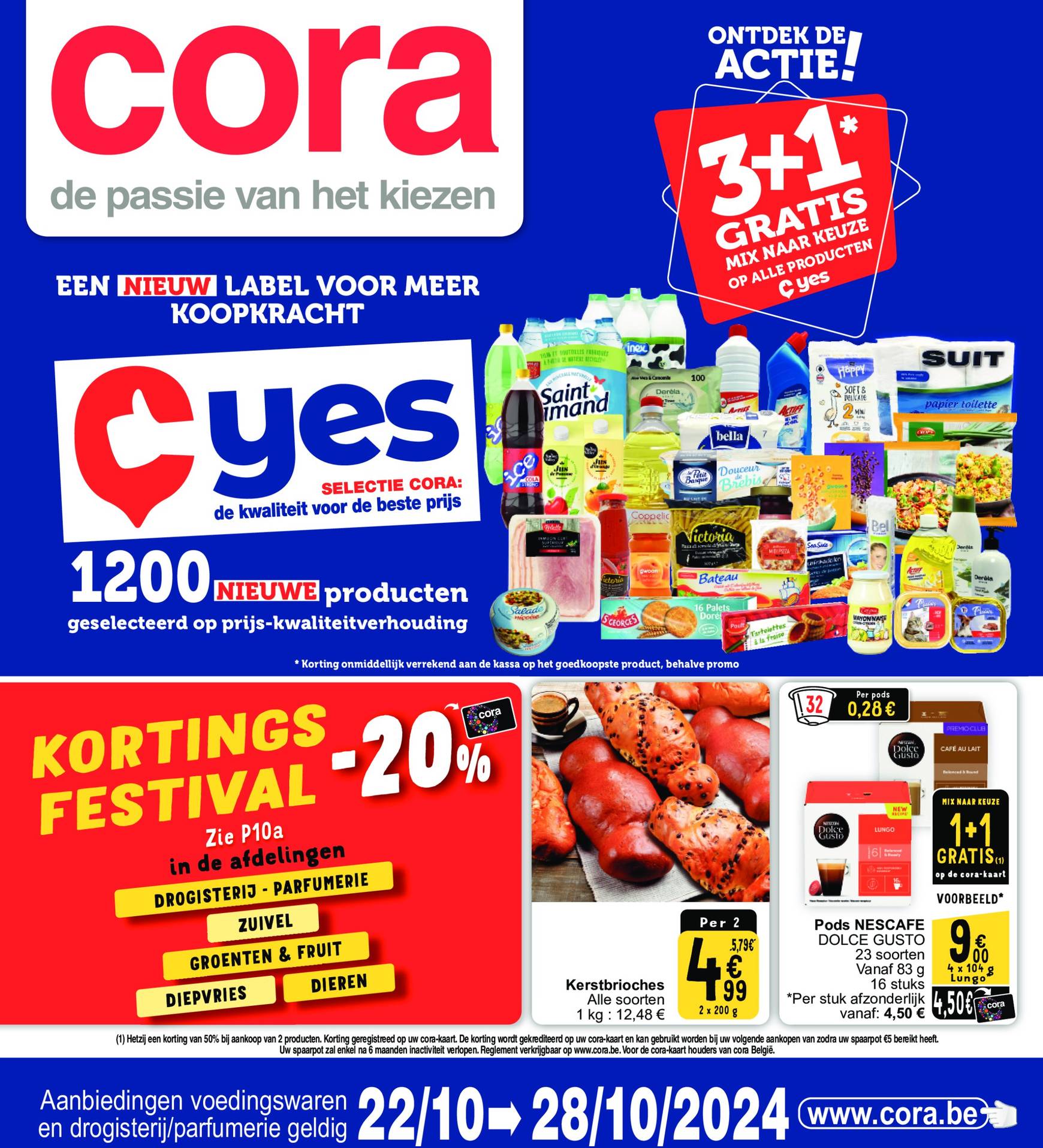 Cora - De YES producten folder geldig vanaf 22.10. - 28.10.