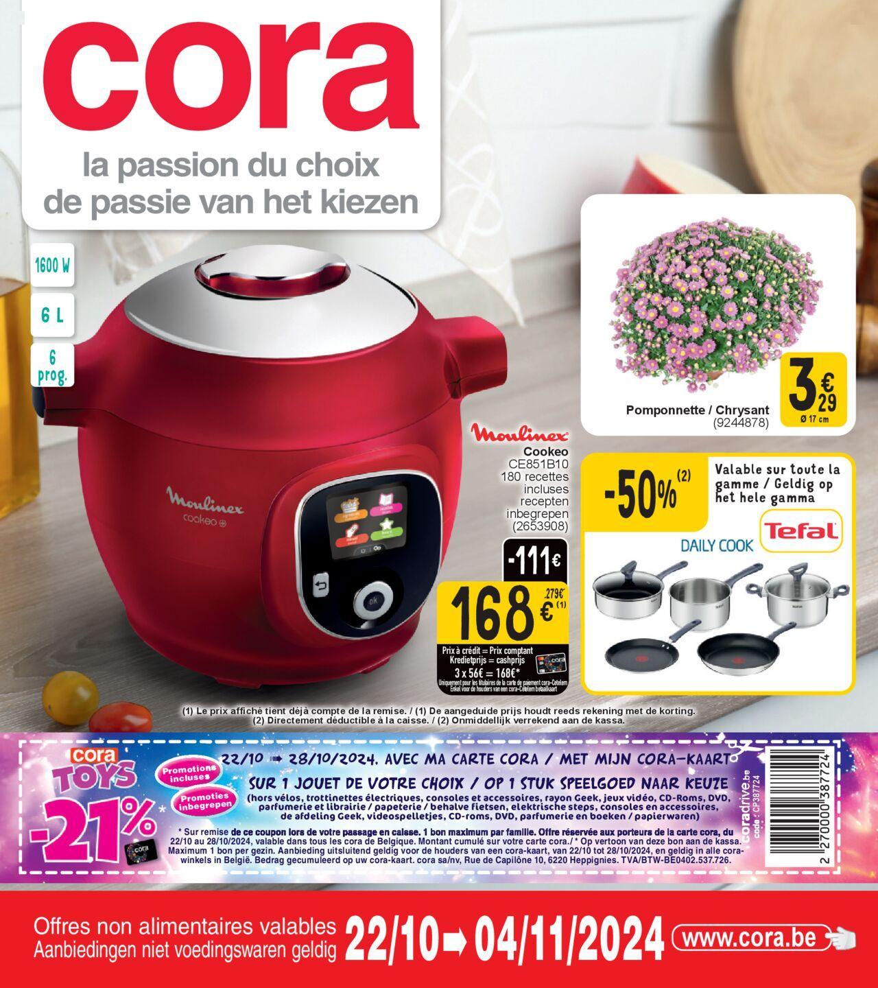 Cora Offres non alimentaire/Aanbiedingen niet voedingswaren 22/10/2024 t/m 04/11/2024