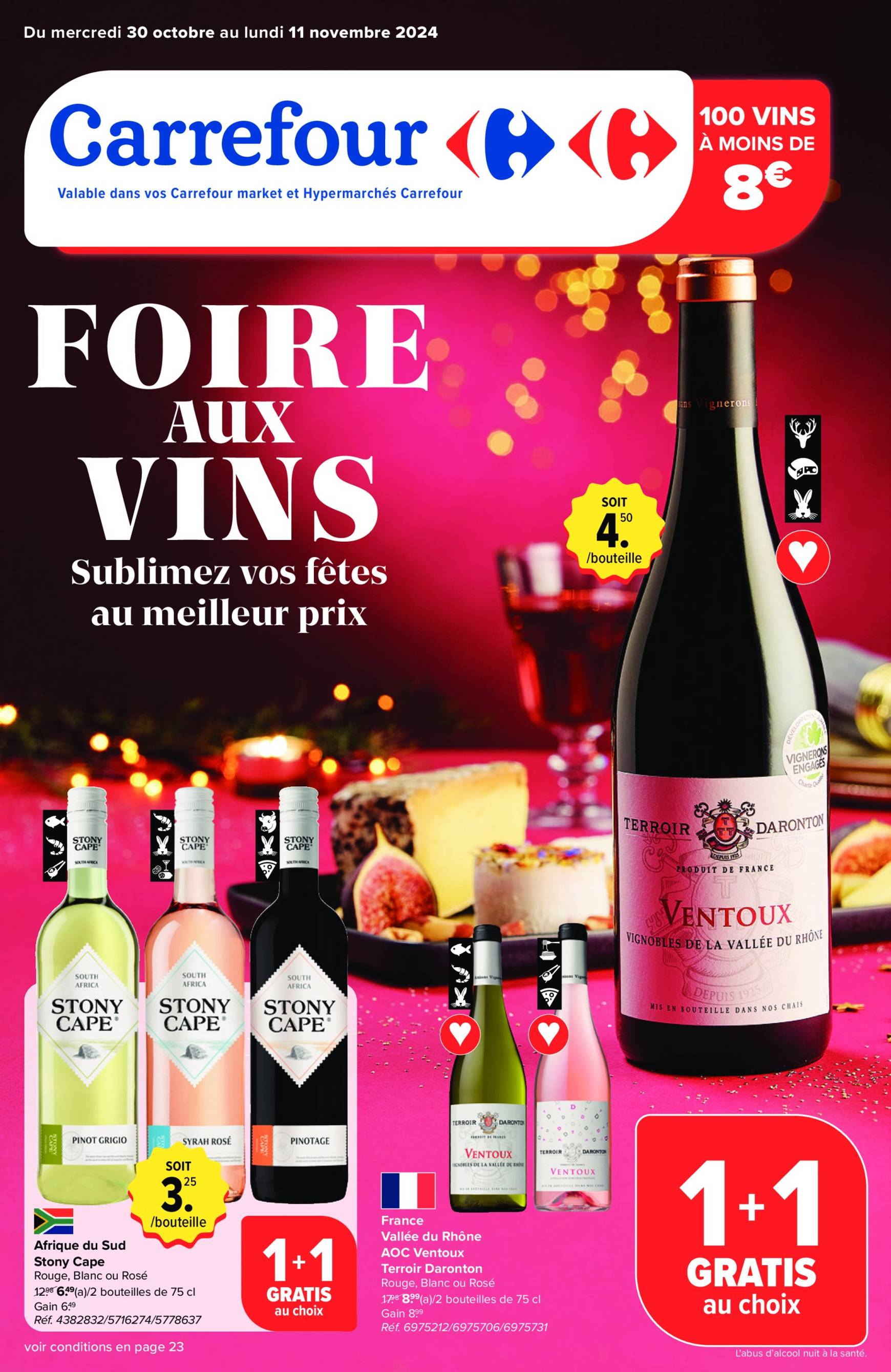 Carrefour - Foire aux Vins folder geldig vanaf 30.10. - 11.11.