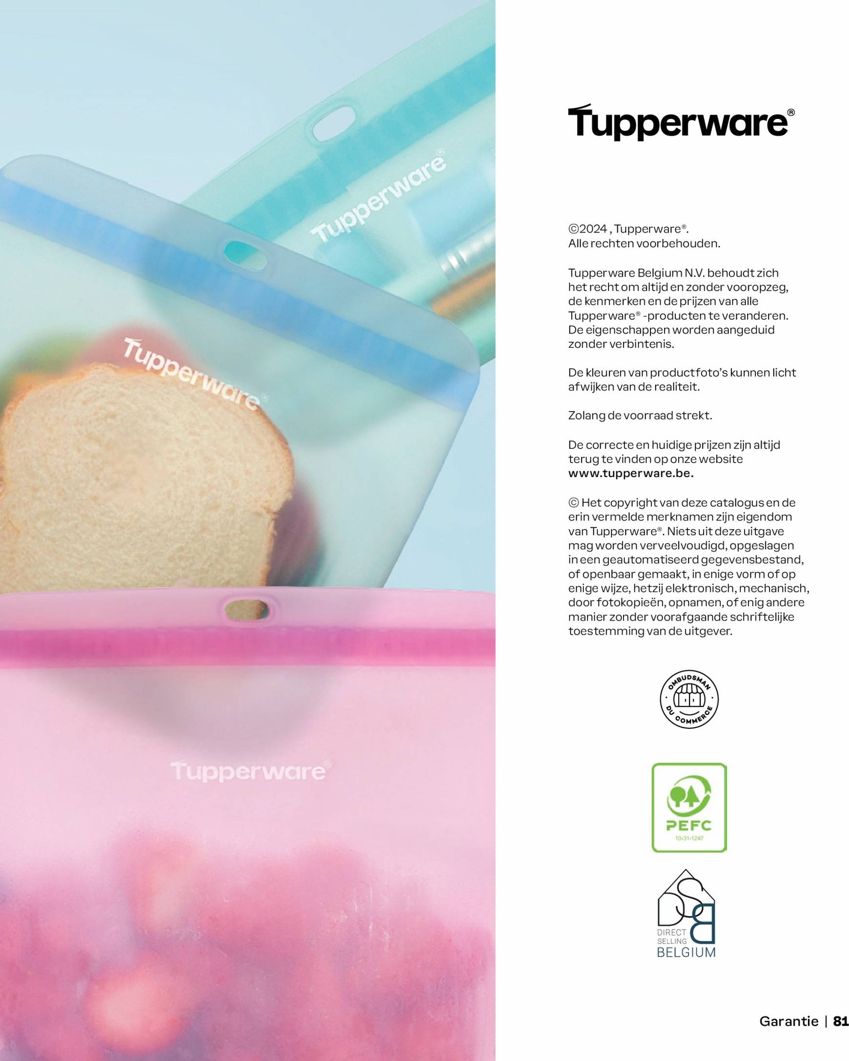 Tupperware - Herfst, Winter folder huidig 01.09. - 28.02. 81