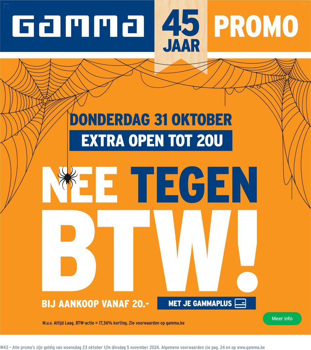 GAMMA Neen tegen BTW 23/10/2024 t/m 05/11/2024