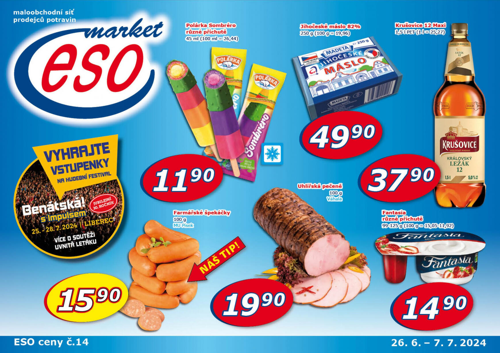 Leták ESO MARKET aktuální 26.06. - 07.07.