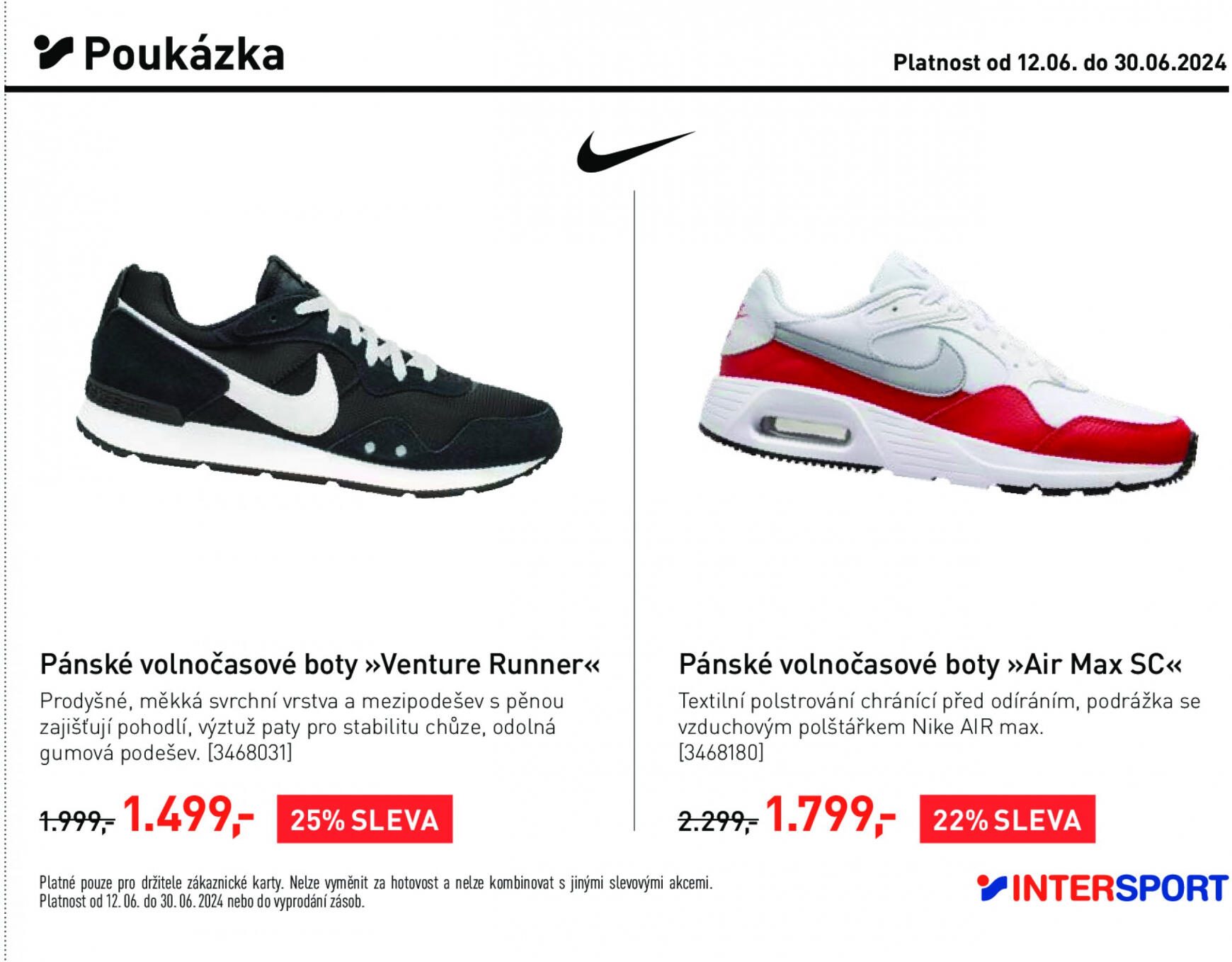 Leták Intersport aktuální 12.06. - 30.06. 15