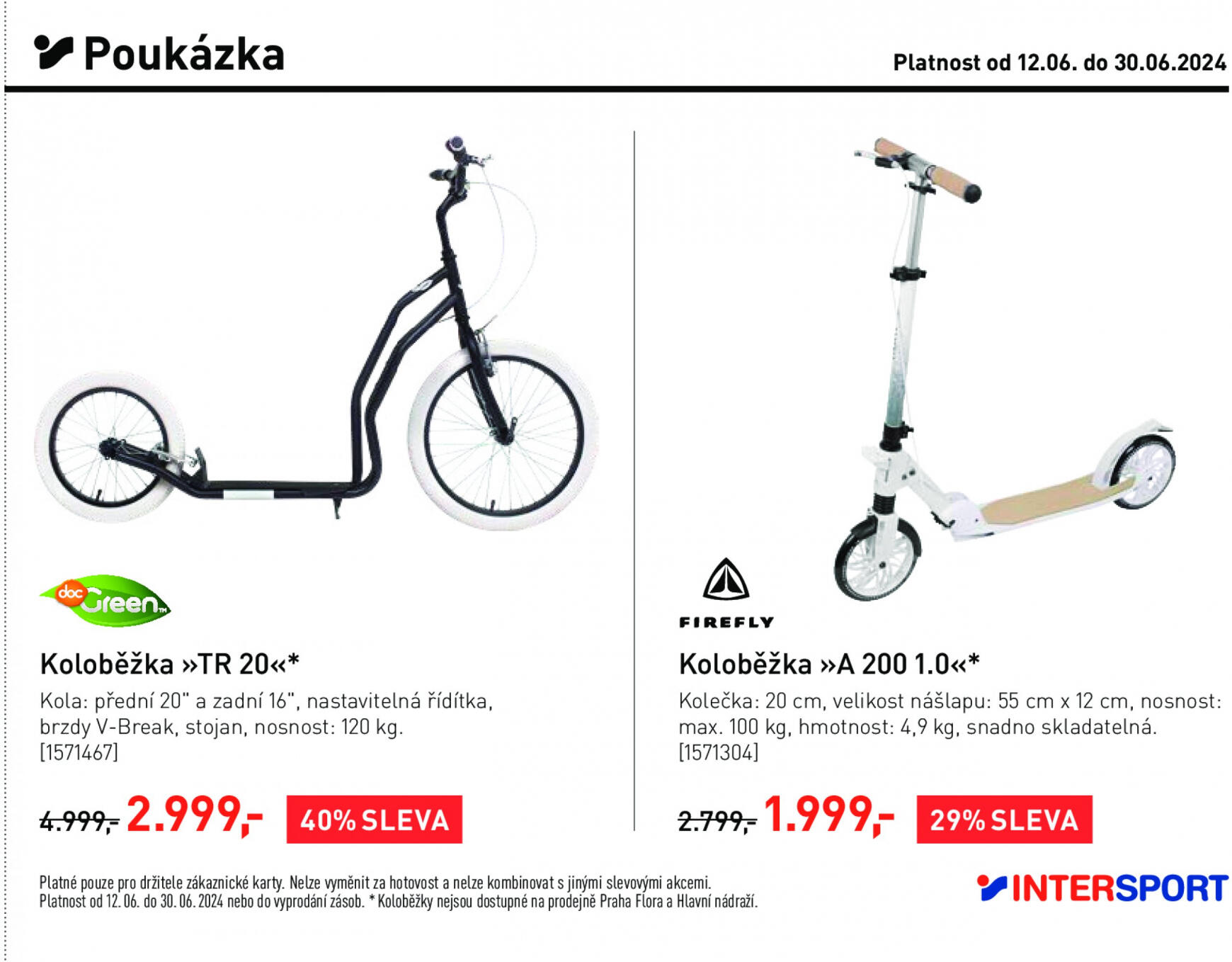 Leták Intersport aktuální 12.06. - 30.06. 13