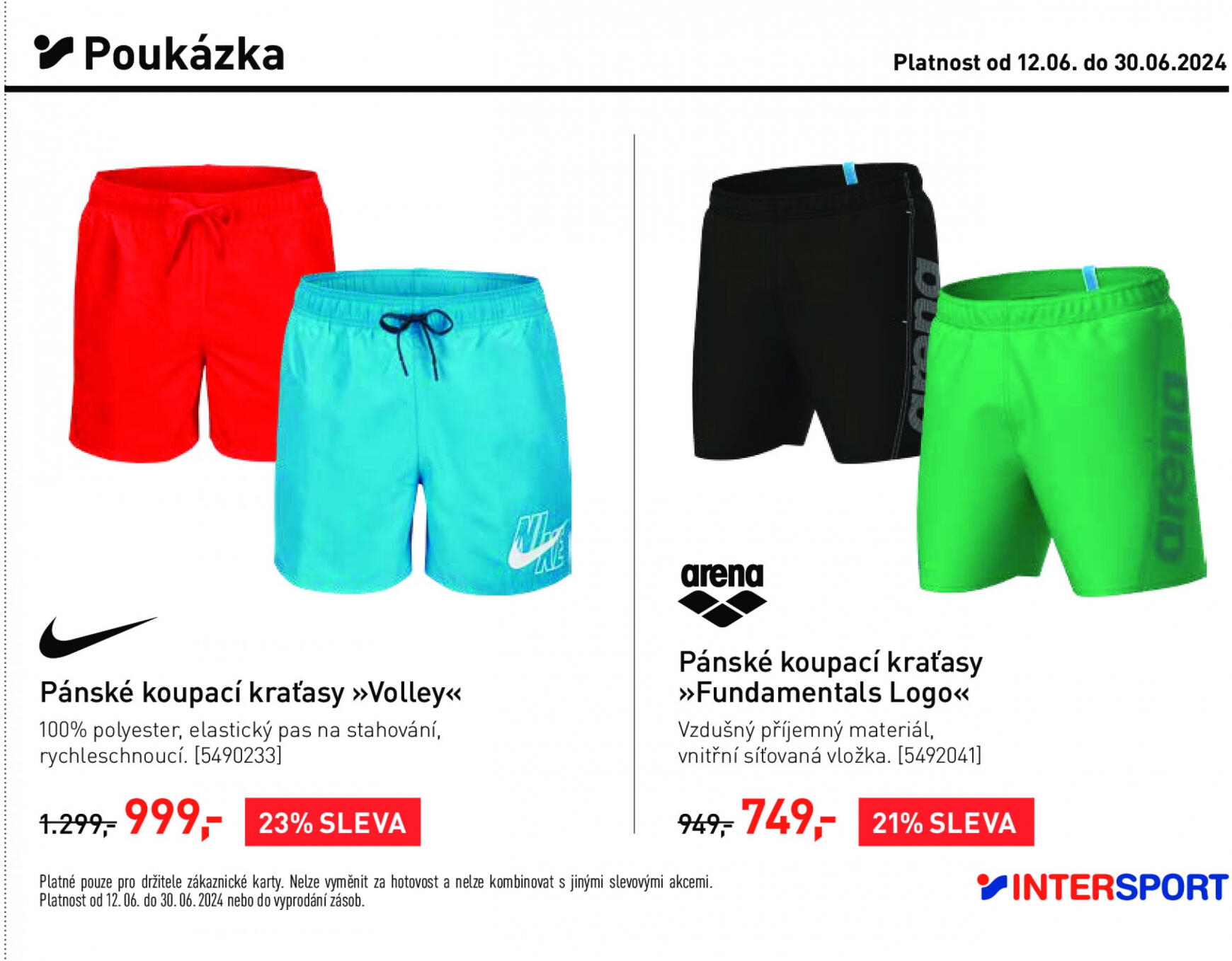 Leták Intersport aktuální 12.06. - 30.06. 21